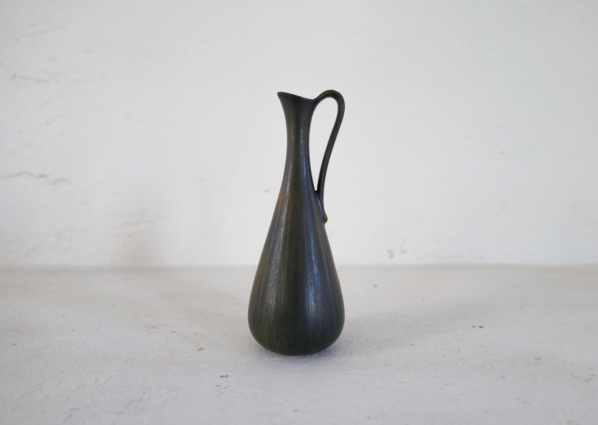 Midcentury Modern Set of 3 Ceramic Vases Rörstrand Gunnar Nylund, Sweden 1950s For Sale 9