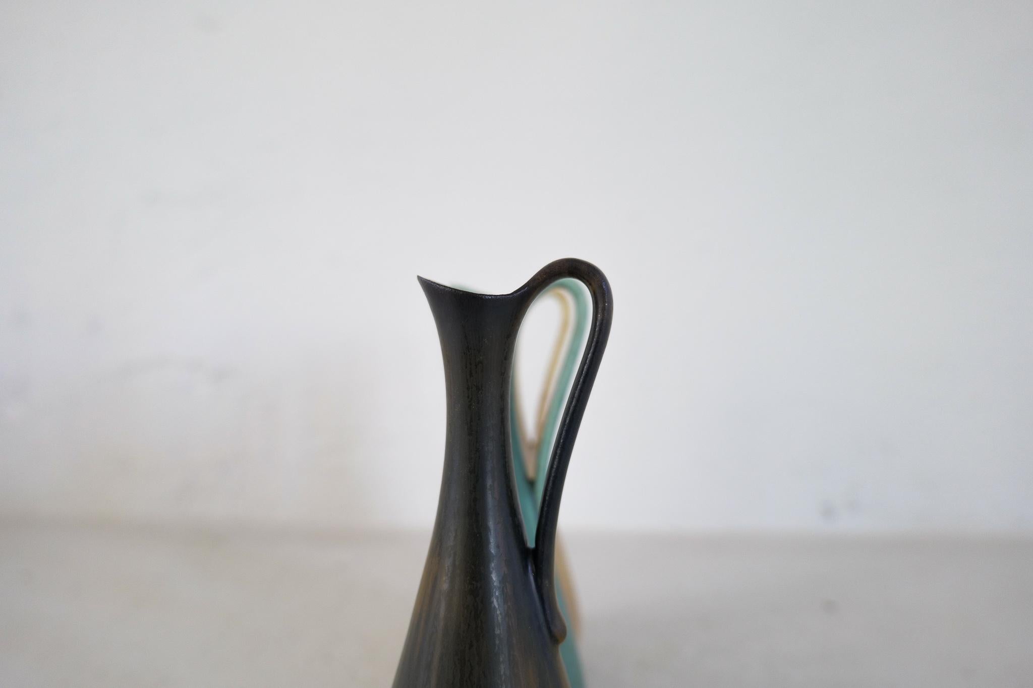 Milieu du XXe siècle Ensemble de 3 vases en céramique Rörstrand Gunnar Nylund, Suède années 1950 en vente