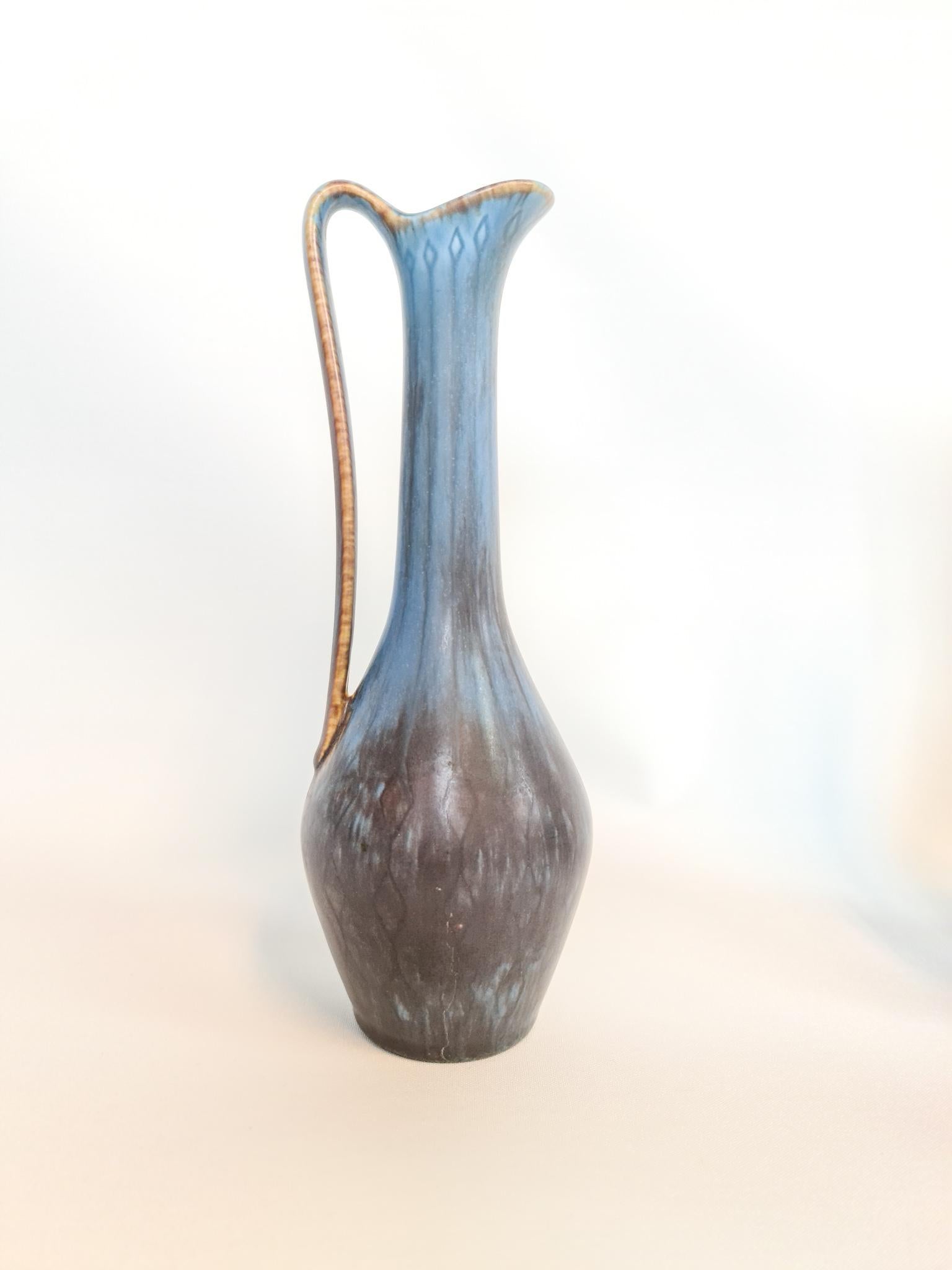 Midcentury Modern Set of 3 Ceramic Vases Rörstrand Gunnar Nylund, Sweden For Sale 4