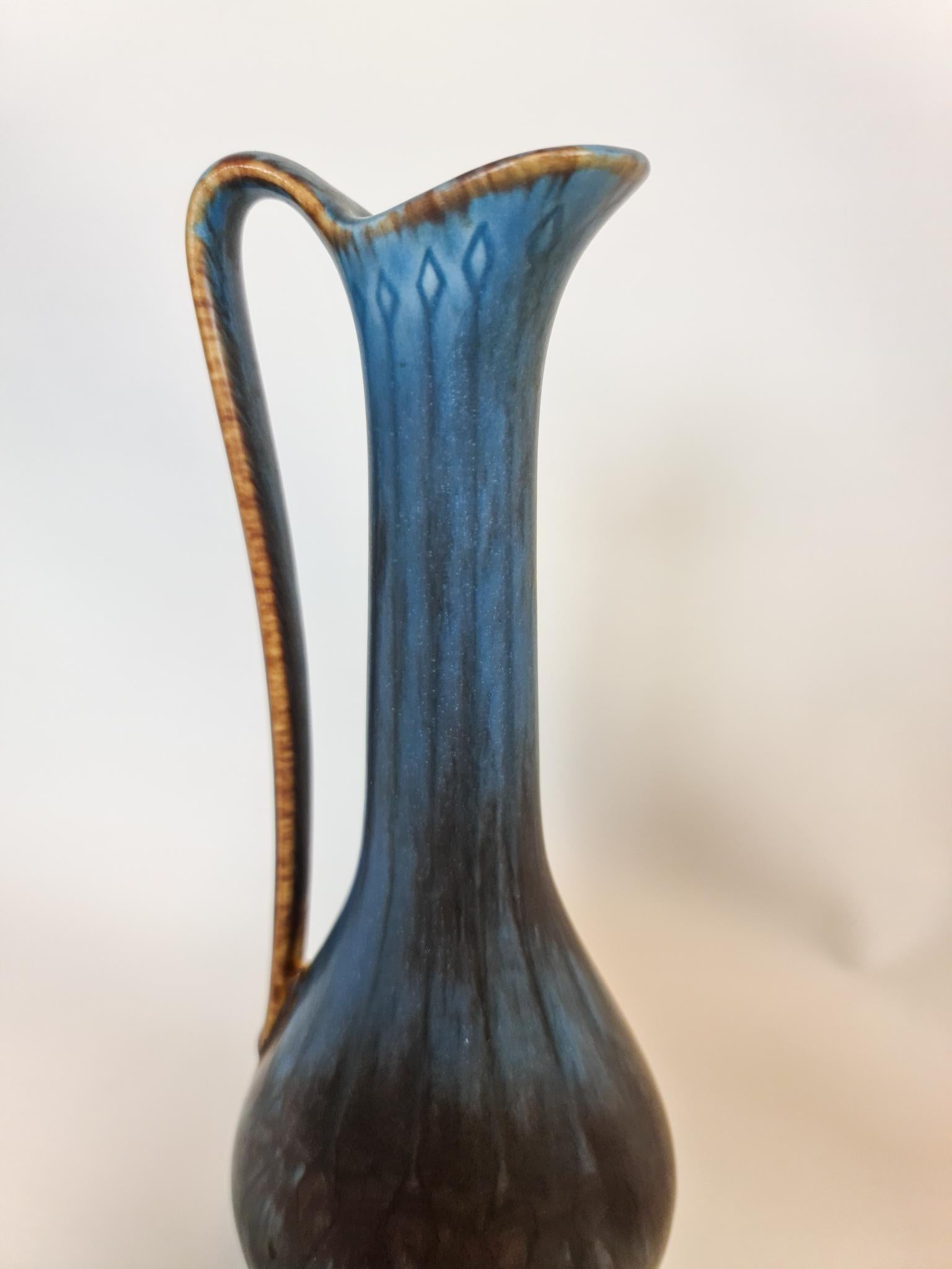 Midcentury Modern Set of 3 Ceramic Vases Rörstrand Gunnar Nylund, Sweden For Sale 5