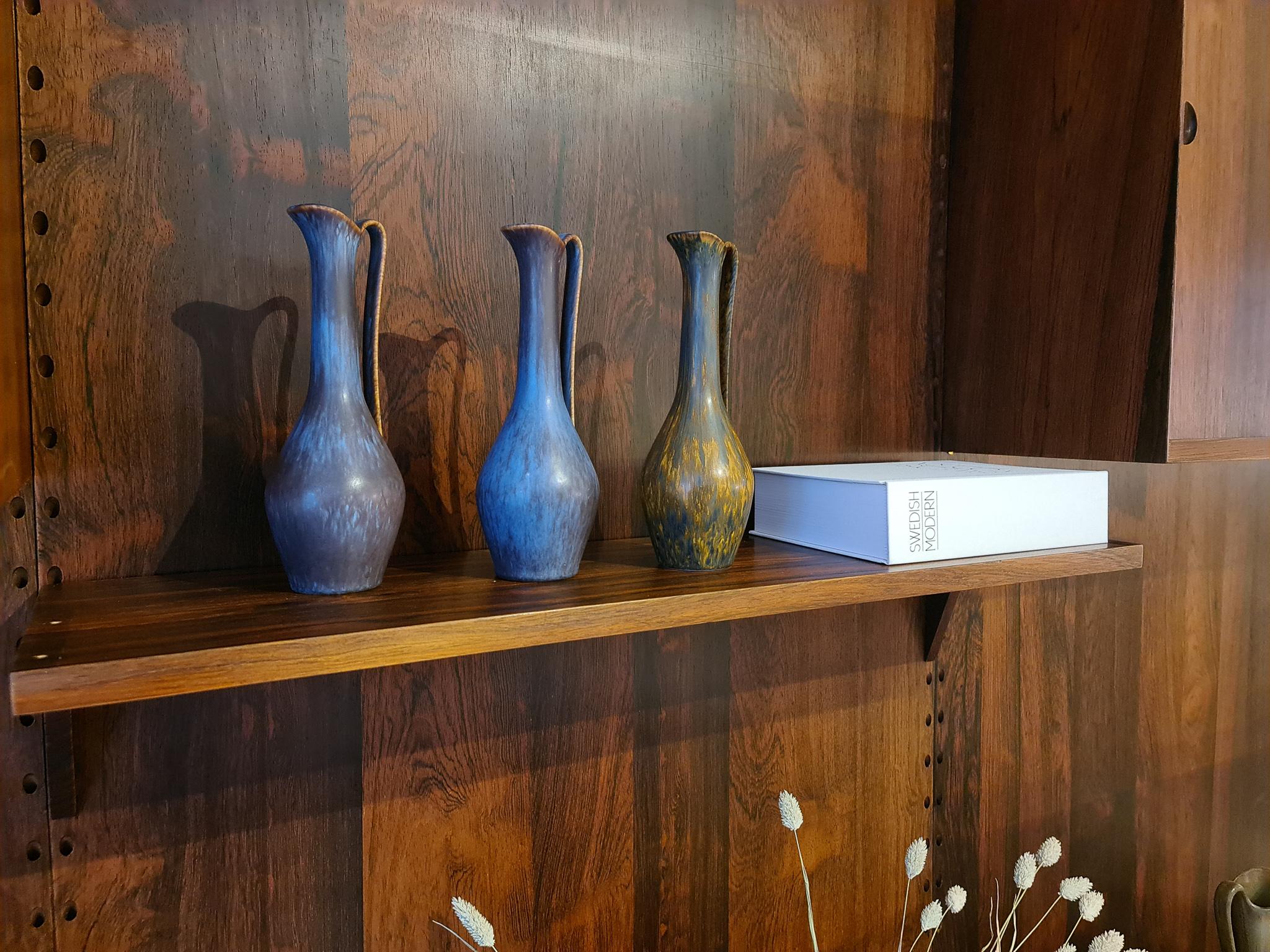 Ensemble de 3 vases en céramique du milieu du siècle dernier Rörstrand Gunnar Nylund, Suède en vente 8