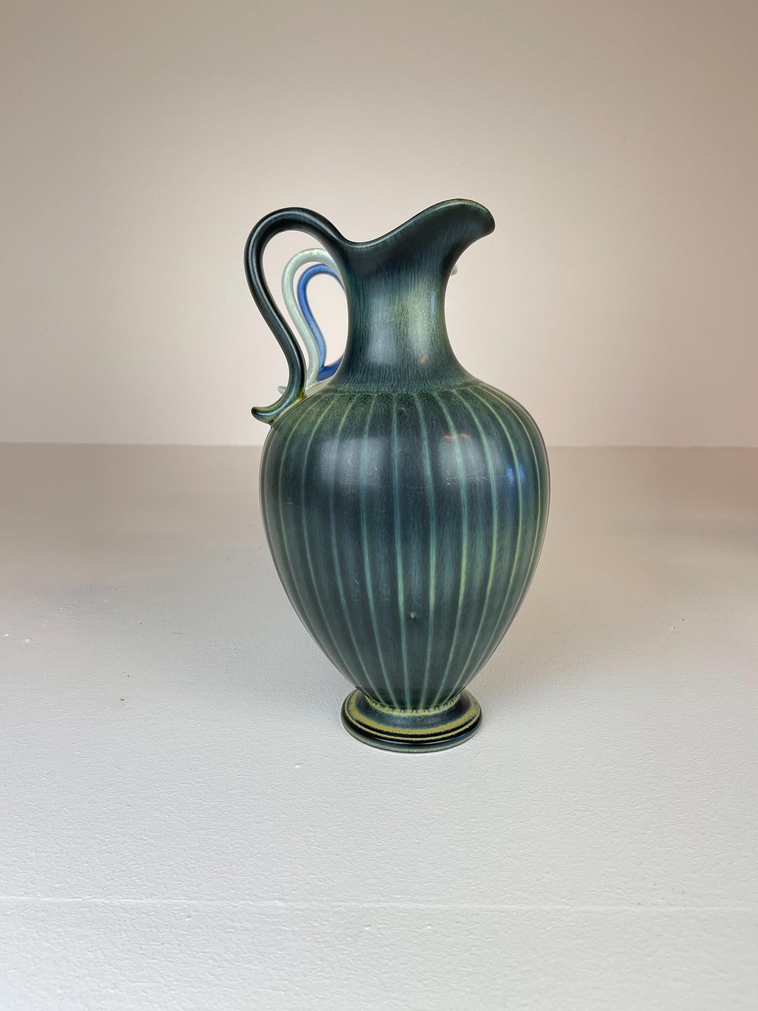 Midcentury Set of 3 Ceramic Vases Rörstrand Gunnar Nylund, Sweden In Good Condition In Hillringsberg, SE