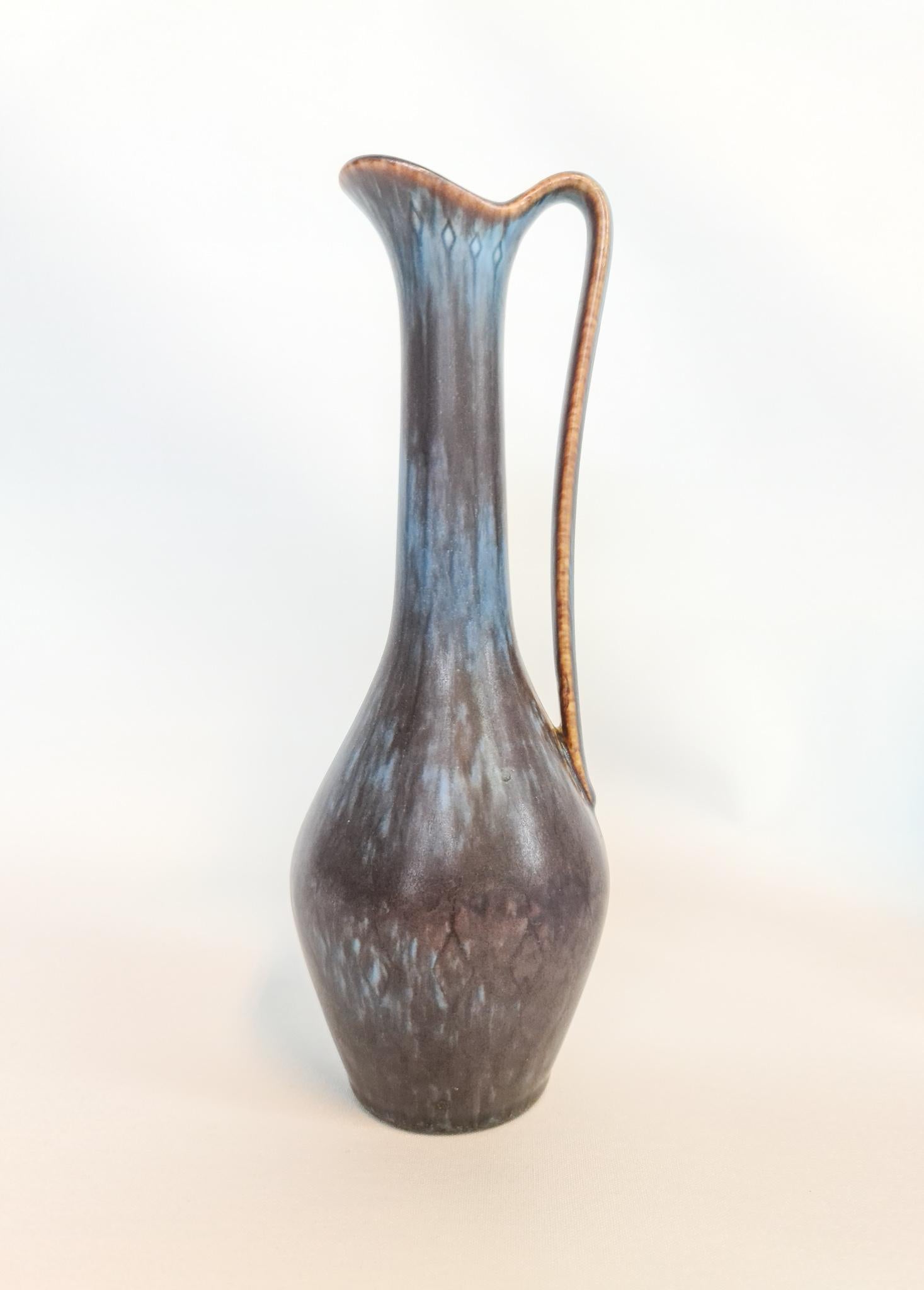 Midcentury Modern Set of 3 Ceramic Vases Rörstrand Gunnar Nylund, Sweden For Sale 3