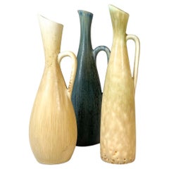 Mid-Century Set of 3 Vases Rörstrand Carl Harry Stålhane, Sweden, 1950s