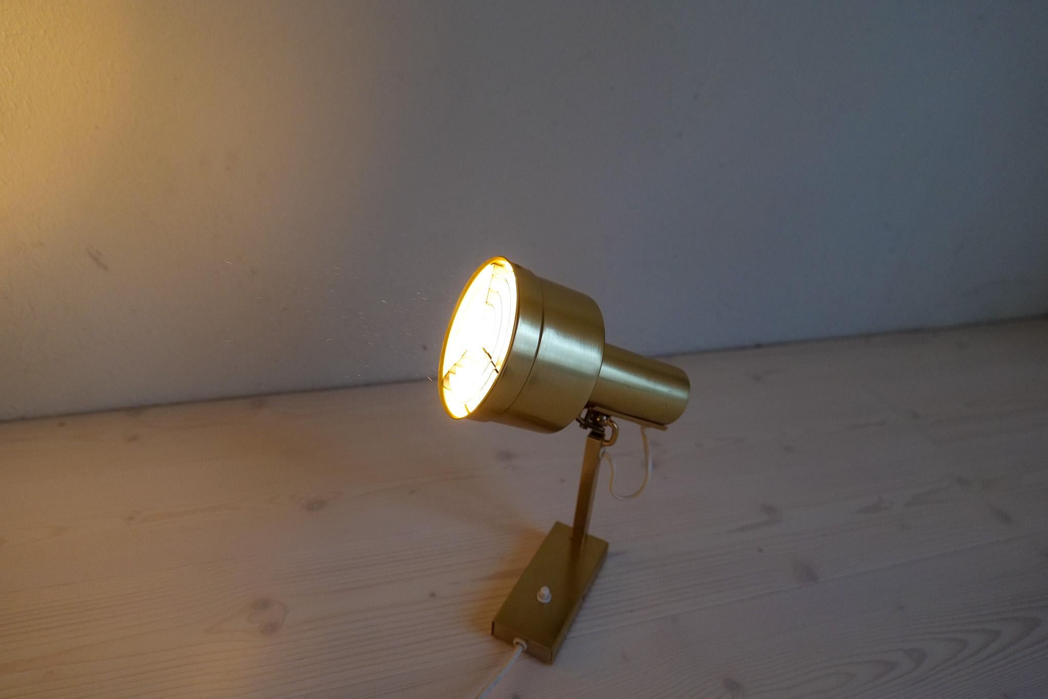 Midcentury Modern Set of 3 Wall Lights in Brass Candela Per Sundstedt Sweden For Sale 8