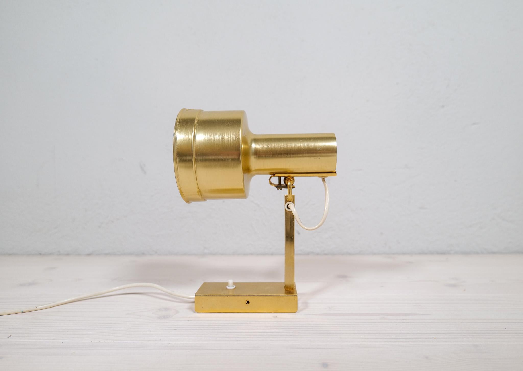 Midcentury Modern Set of 3 Wall Lights in Brass Candela Per Sundstedt Sweden For Sale 1