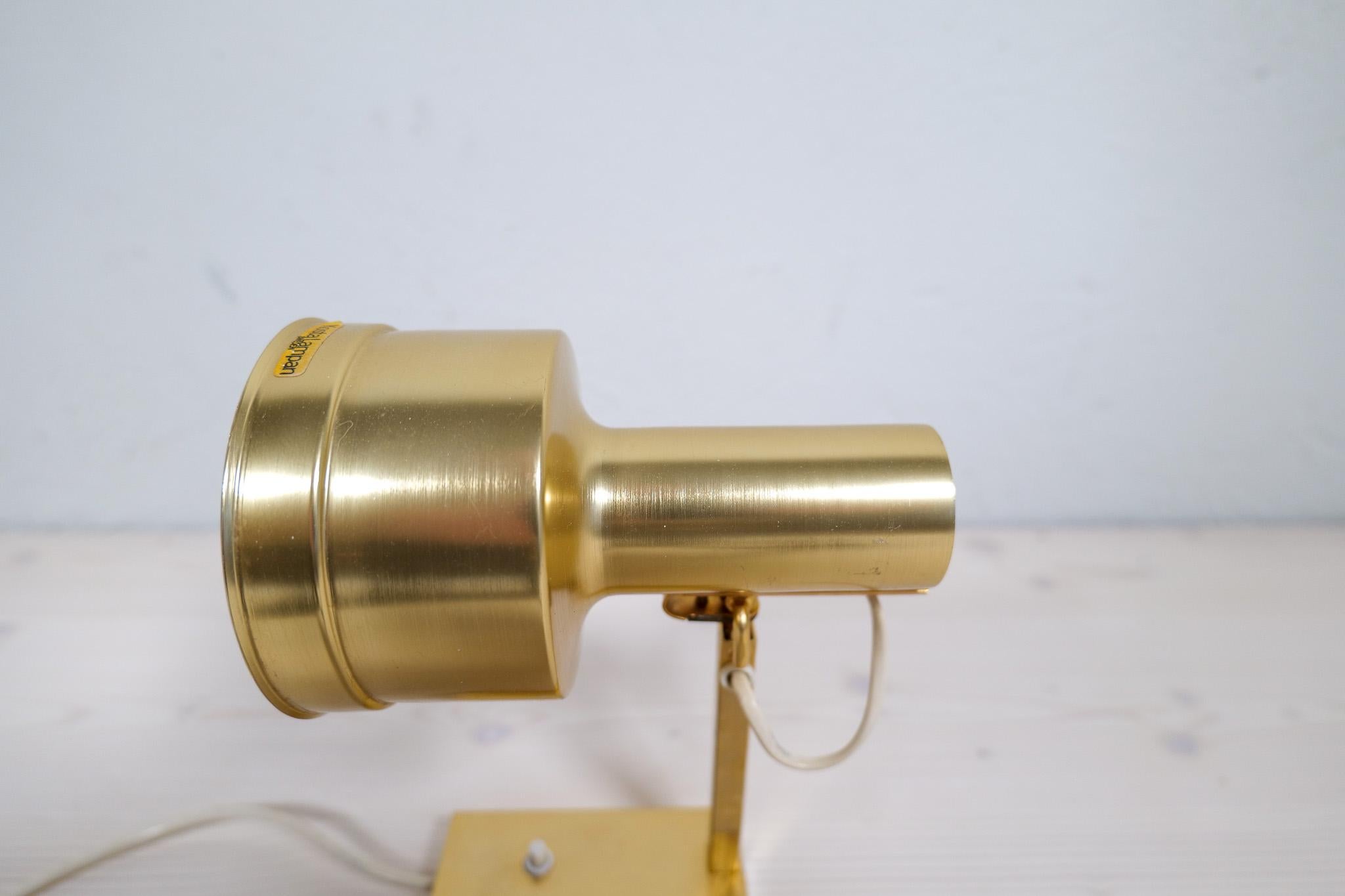 Midcentury Modern Set of 3 Wall Lights in Brass Candela Per Sundstedt Sweden For Sale 2