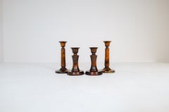 Ensemble de 4 chandeliers en bouleau Carl Malmsten Suède 1960s