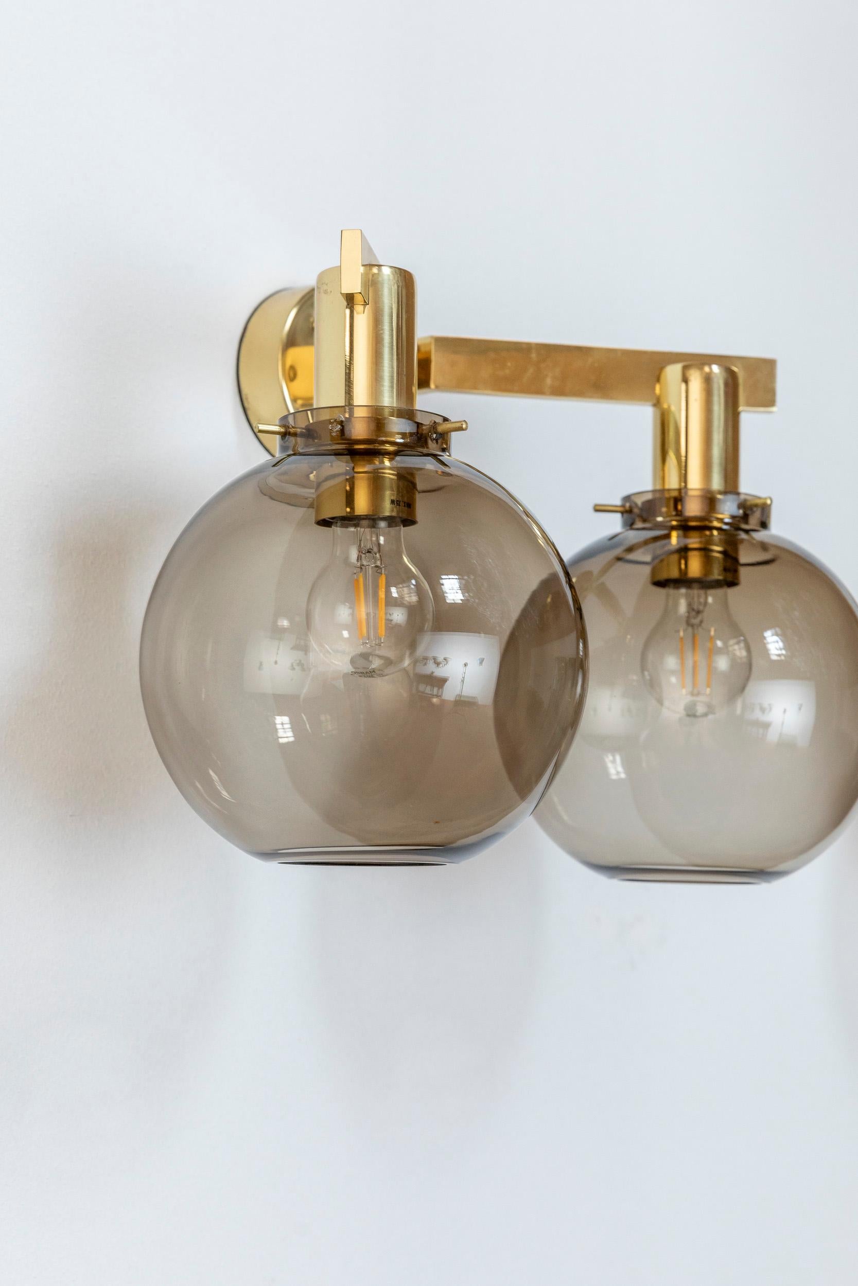Brass Midcentury set of 4 sconces by Hans-Agne Jakobsson For Sale