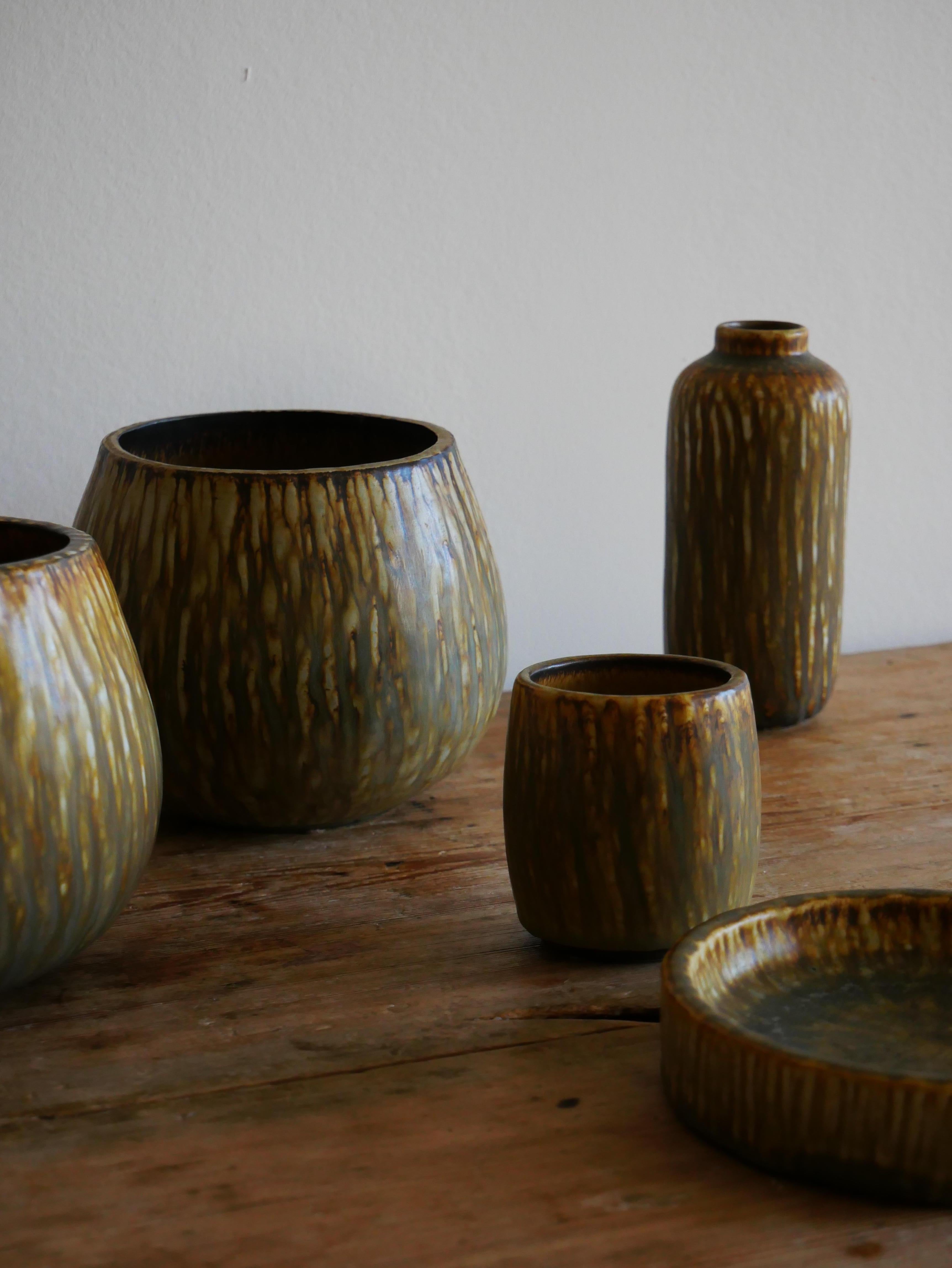 Midcentury Set of 5 Ceramic Pieces, Rubus, Gunnar Nylund, Rörstrand For Sale 9