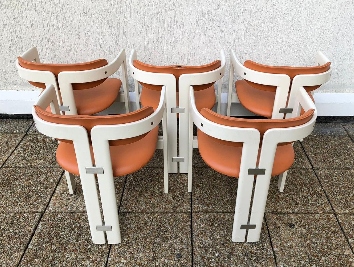 Midcentury Set of 5 Pamplona Armchairs by Augusto Savini for Pozzi, 1965 For Sale 1