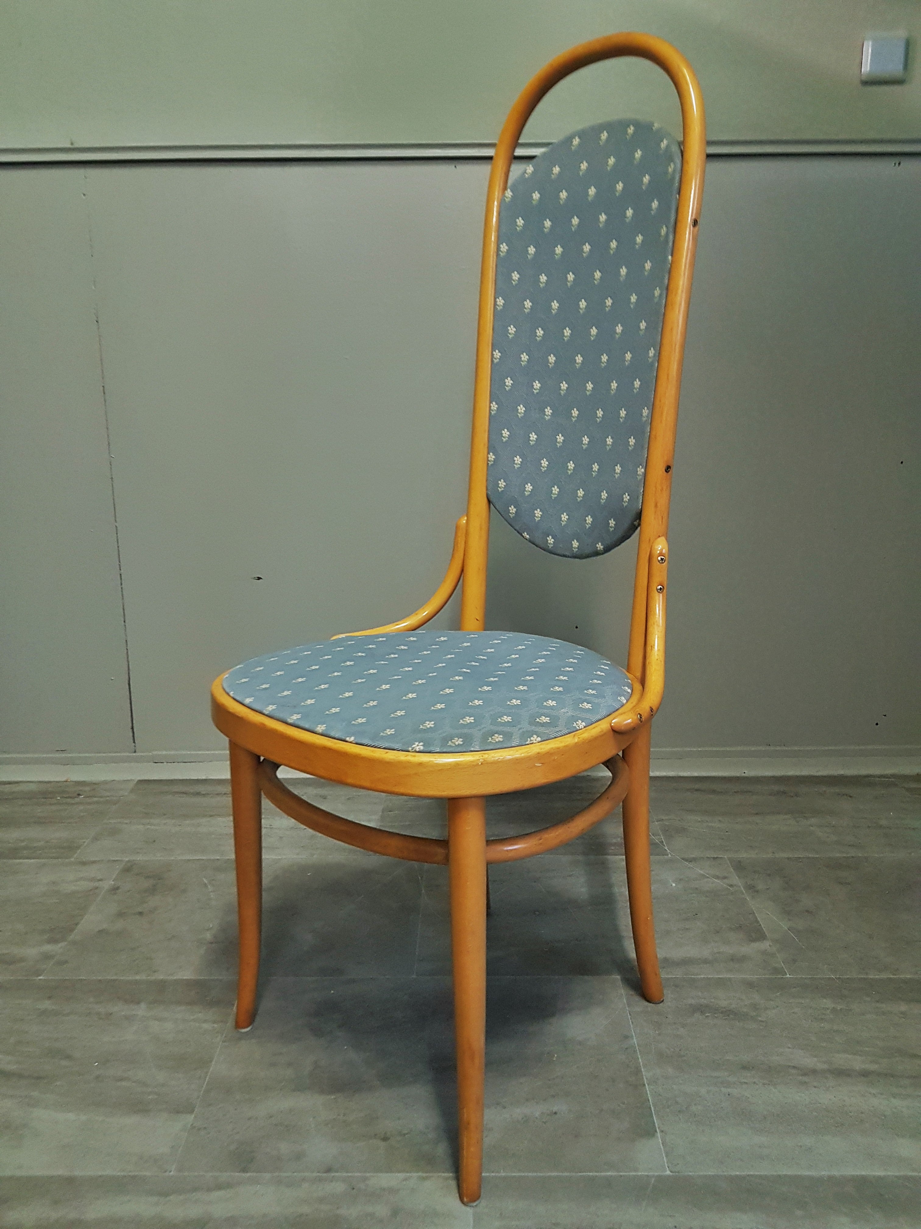 Midcentury Set of 5 Thonet High Back Bentwood Dining Chairs