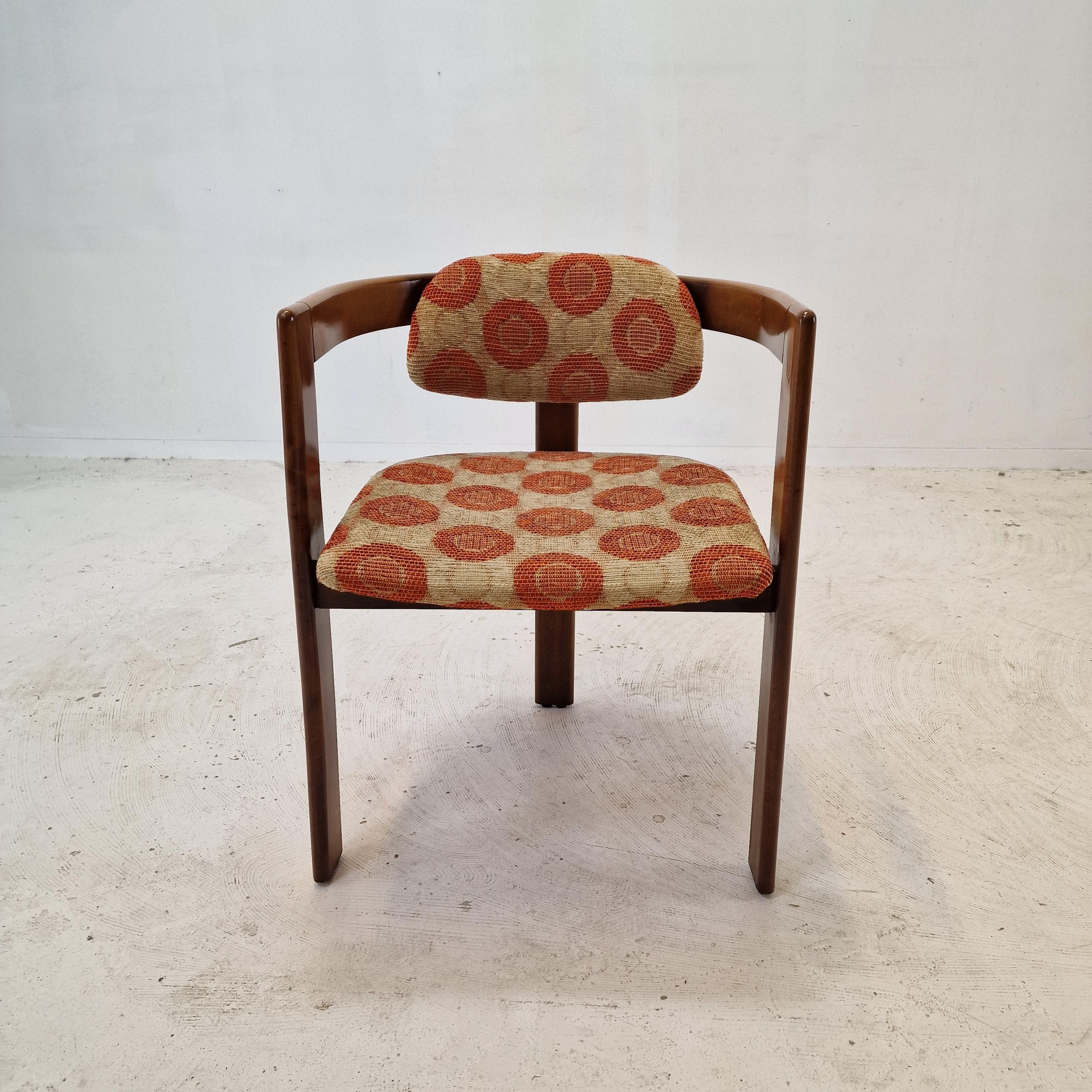 Midcentury Set of 6 Italian Wooden Armchairs, 1960's For Sale 6