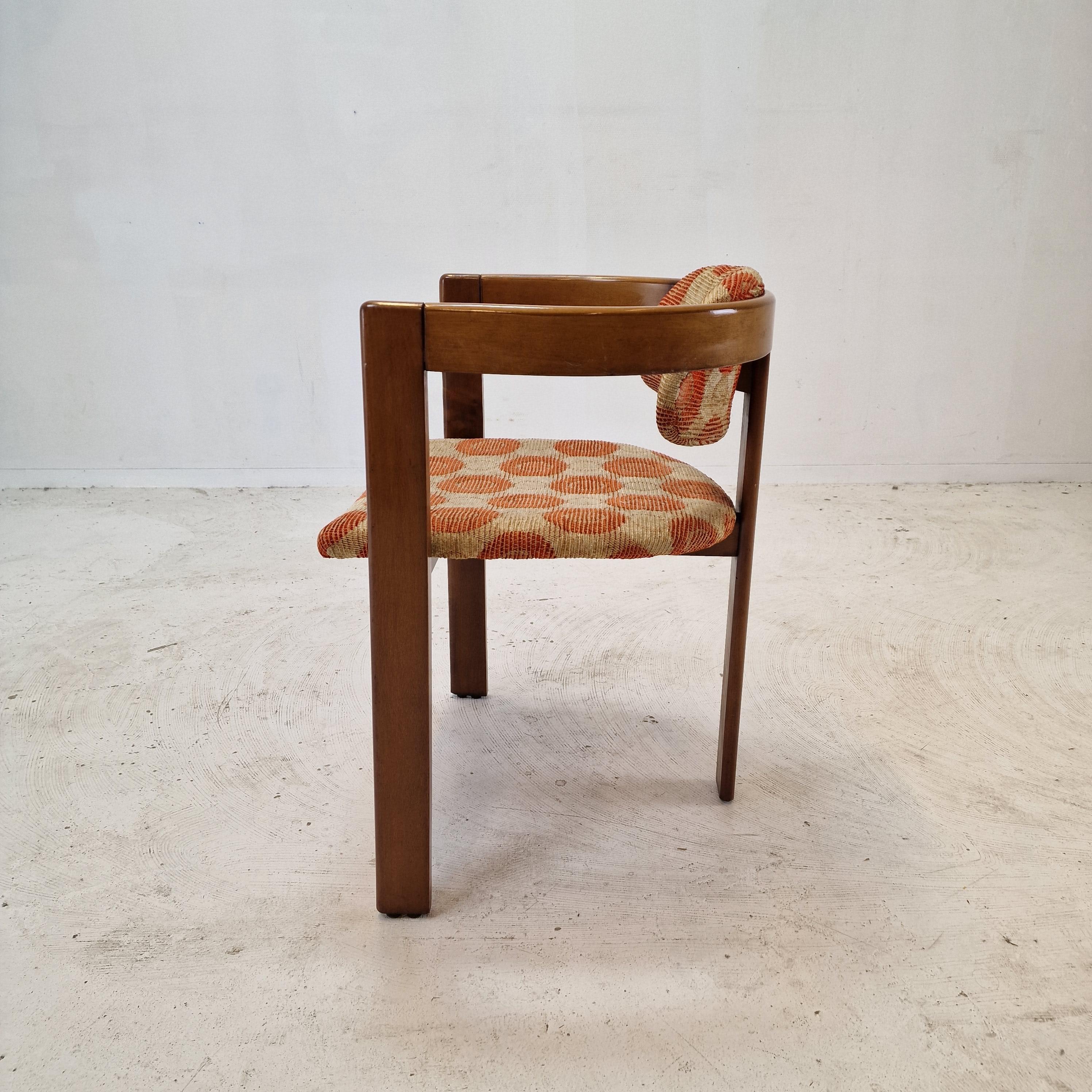 Midcentury Set of 6 Italian Wooden Armchairs, 1960's For Sale 7