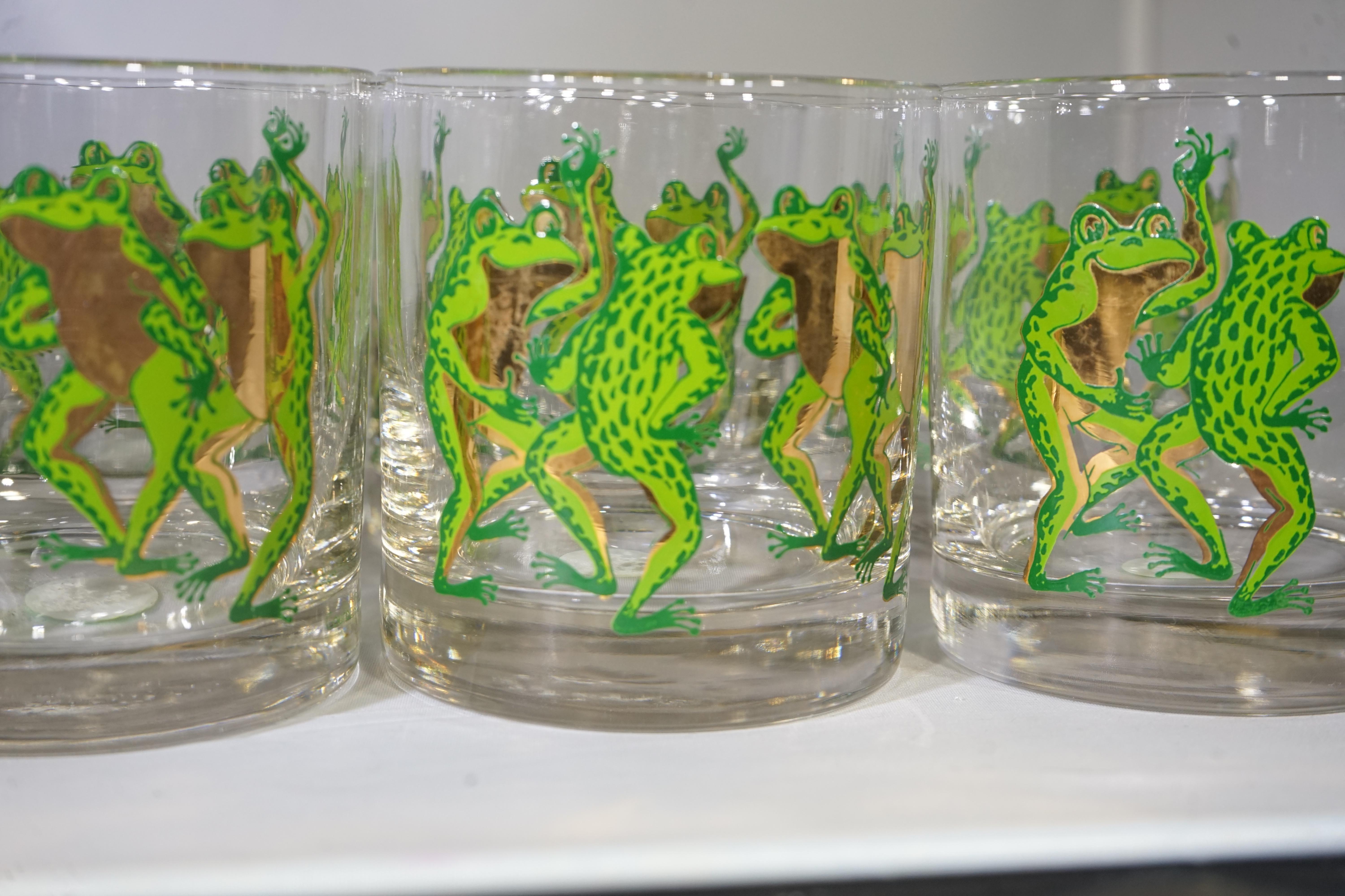 frog drinking glasses