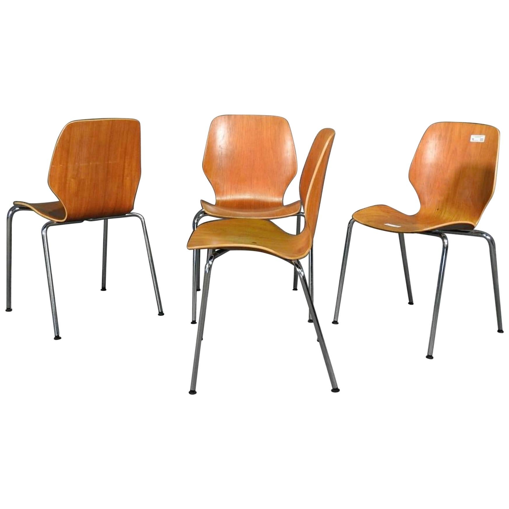 Midcentury Set of Bentwood Chairs