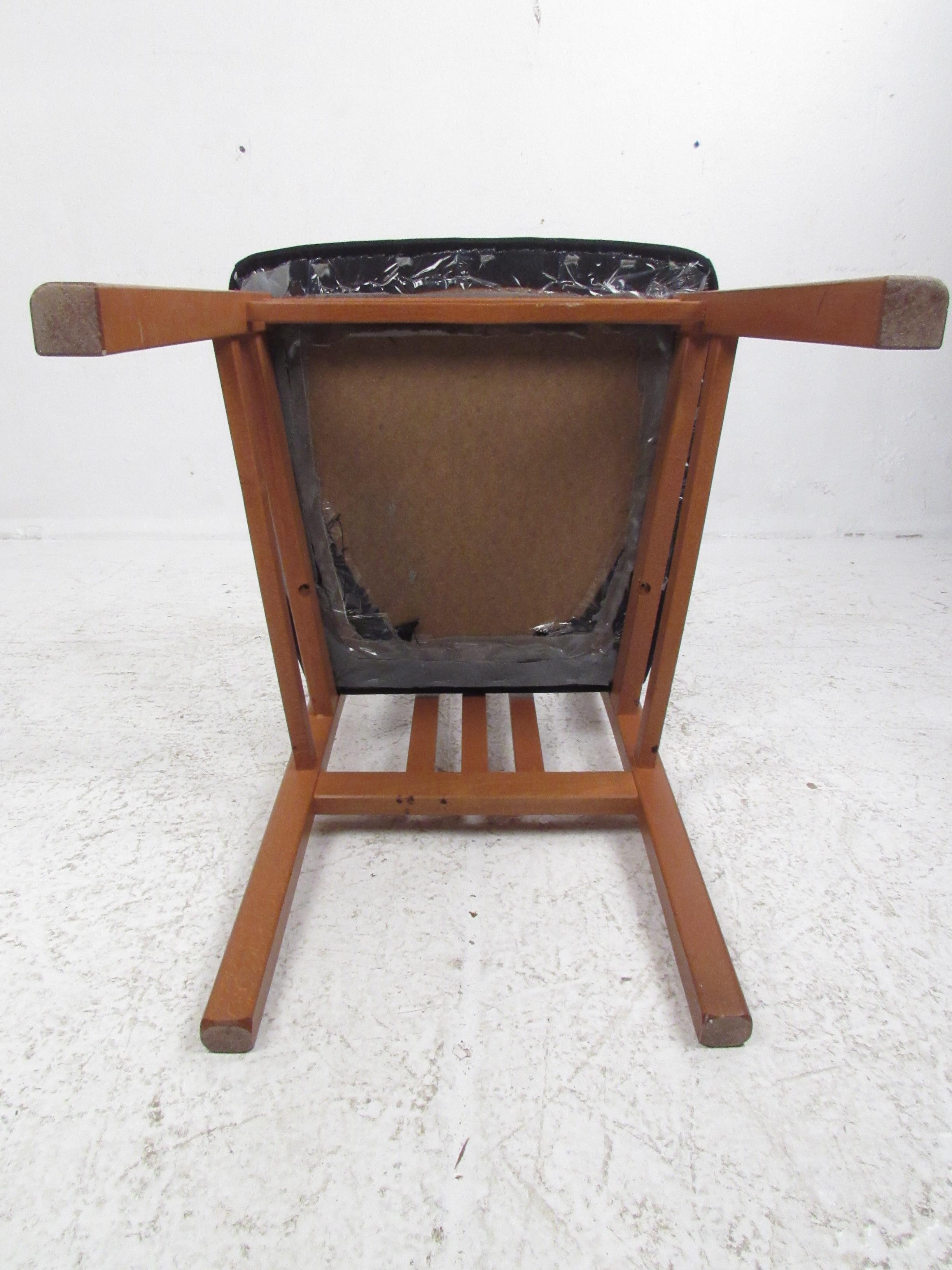 Late 20th Century Midcentury Set of Eight Italian High Back Dining Chairs