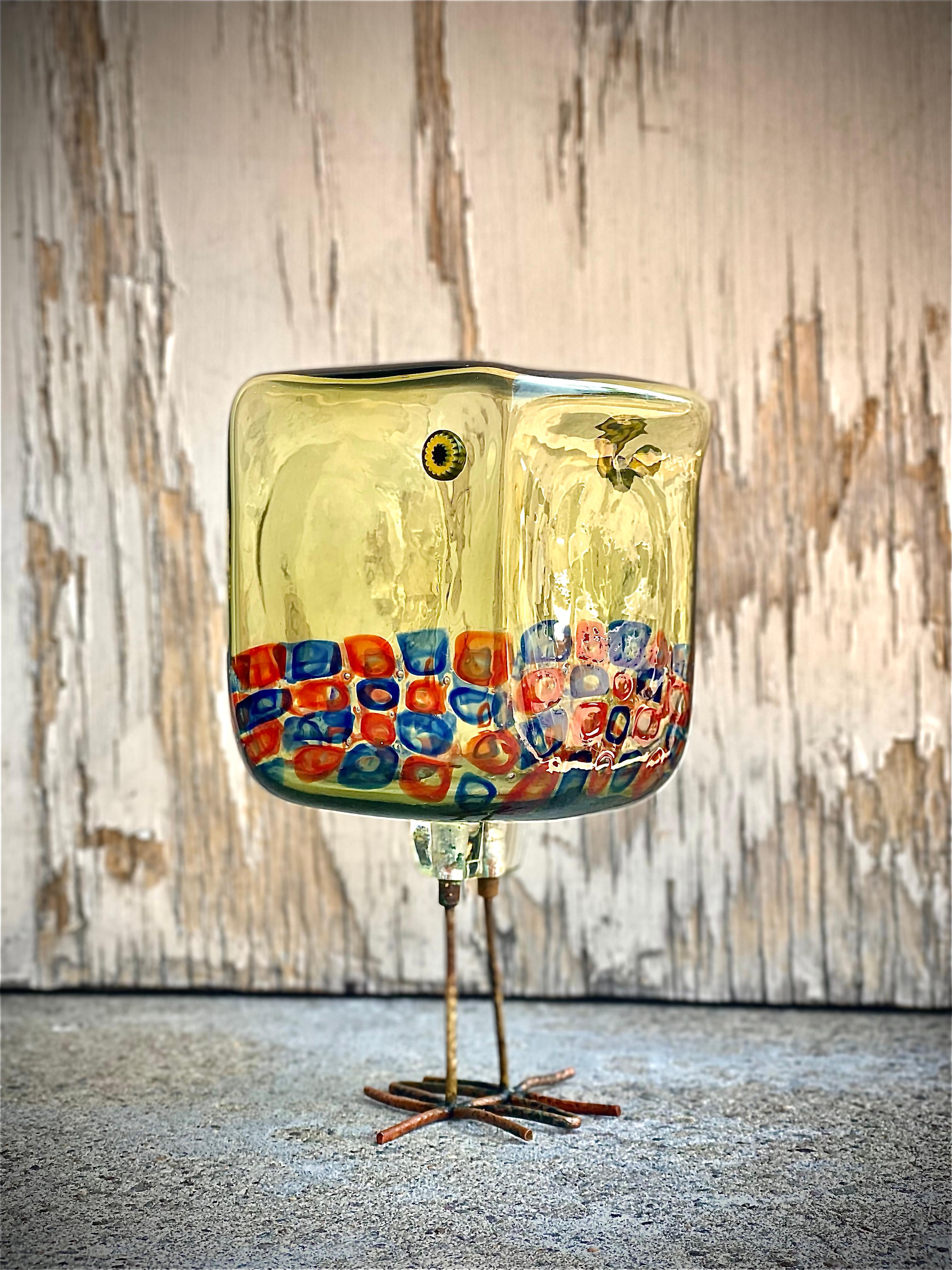 An iconic and complete set of five rare Italian Mid-Century Modern art glass 