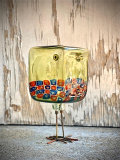 Midcentury Set of Five Pulcini 'Pulcino' Glass Birds, Alessandro Pianon, Vistosi