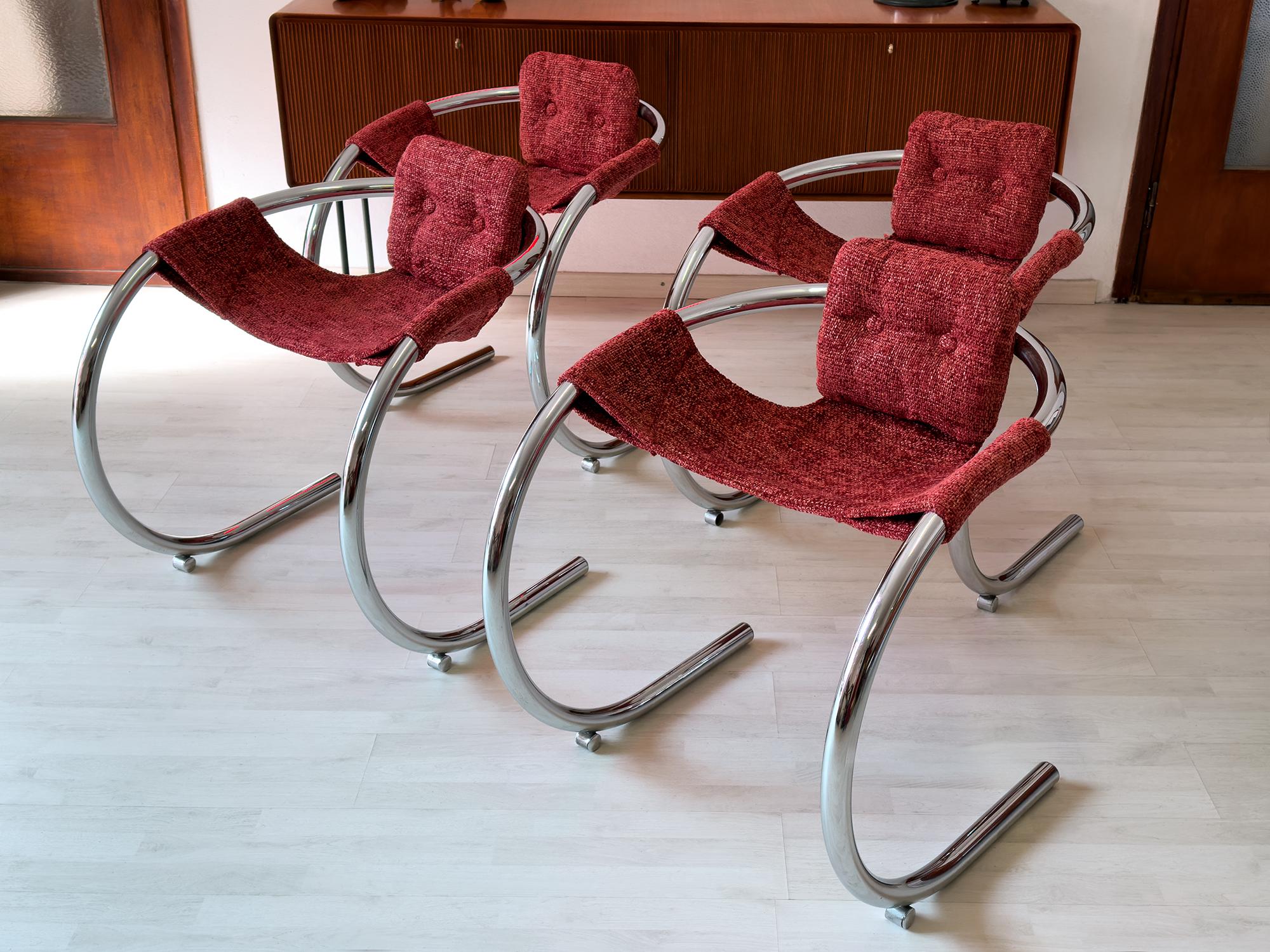 Midcentury Set of Four Chairs by Byron Botker for Landes, 1970s For Sale 3