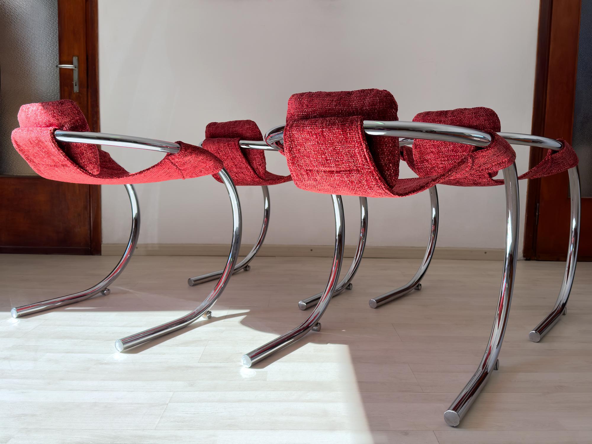 Midcentury Set of Four Chairs by Byron Botker for Landes, 1970s For Sale 6