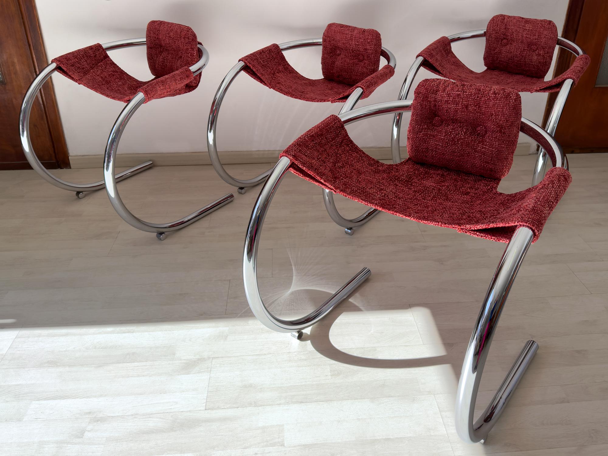 Midcentury Set of Four Chairs by Byron Botker for Landes, 1970s For Sale 7