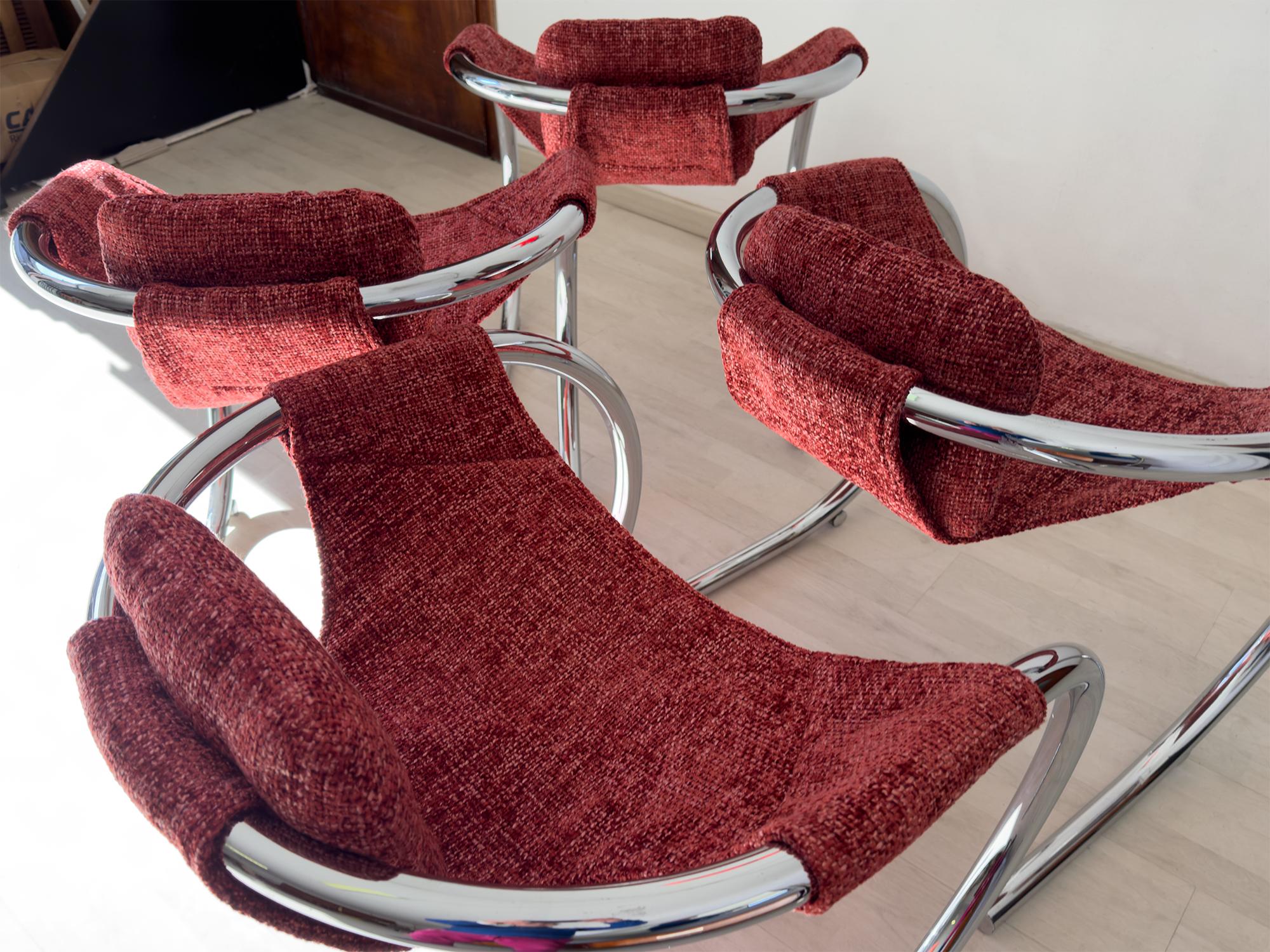 Midcentury Set of Four Chairs by Byron Botker for Landes, 1970s For Sale 9
