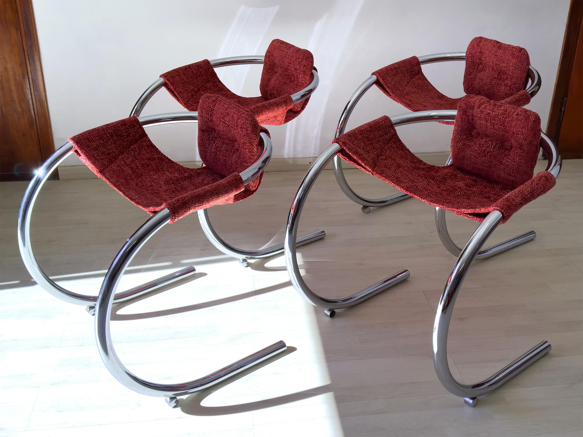 Mid-Century Modern Midcentury Set of Four Chairs by Byron Botker for Landes, 1970s For Sale