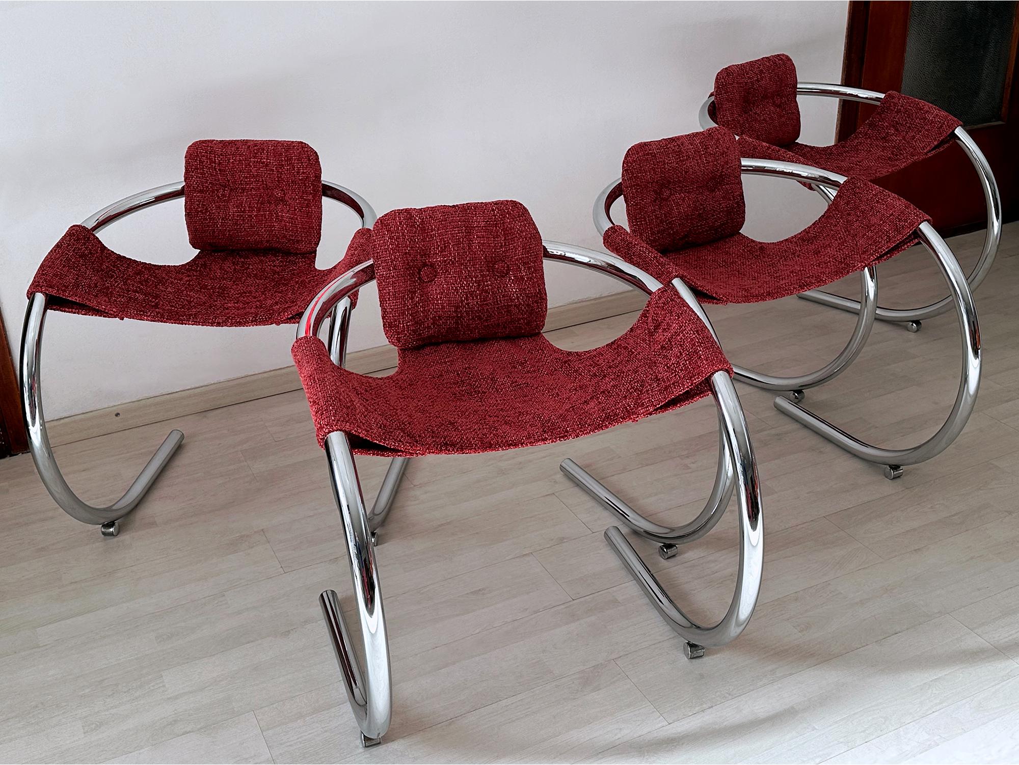 20th Century Midcentury Set of Four Chairs by Byron Botker for Landes, 1970s For Sale