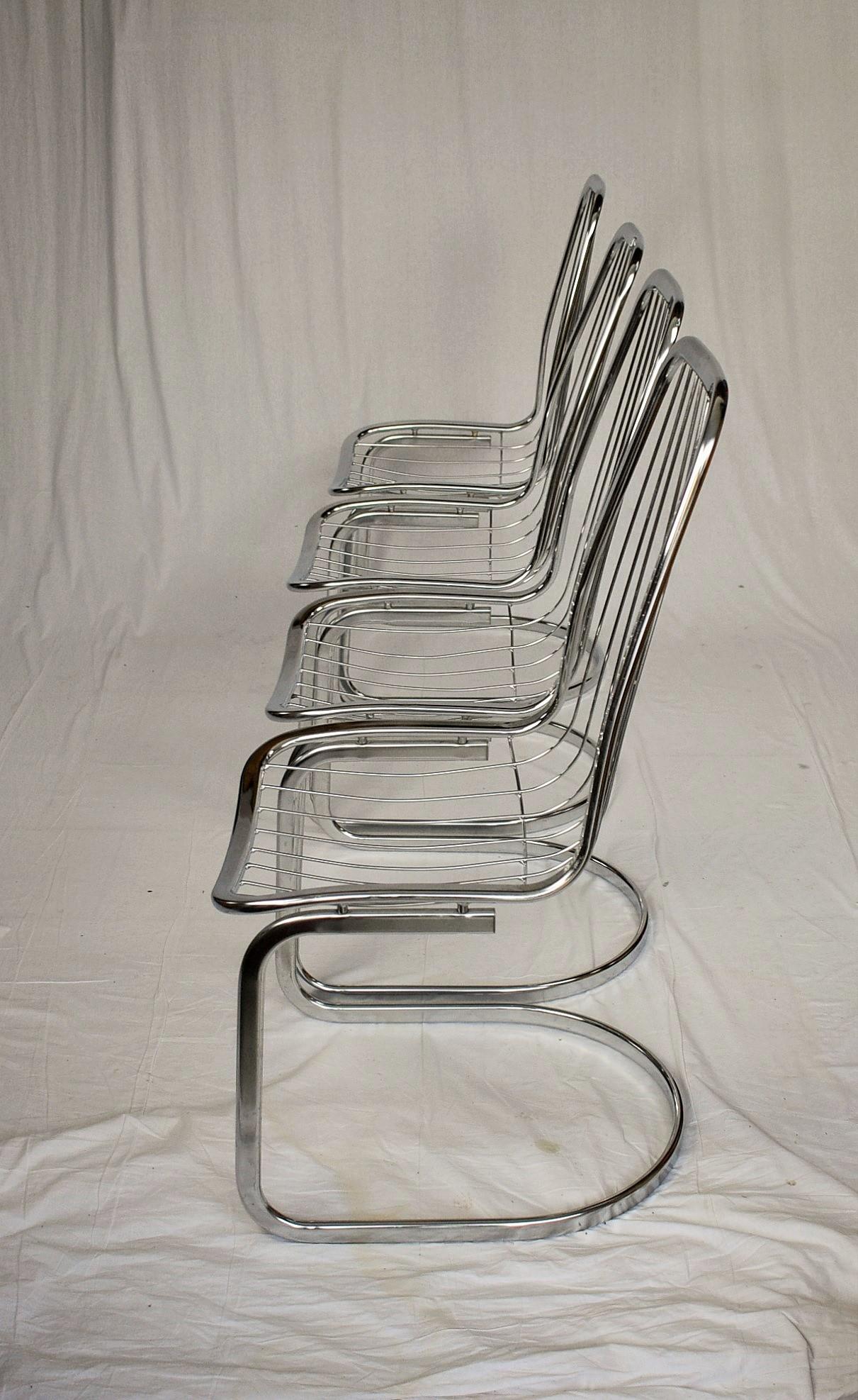 gastone rinaldi chrome chairs