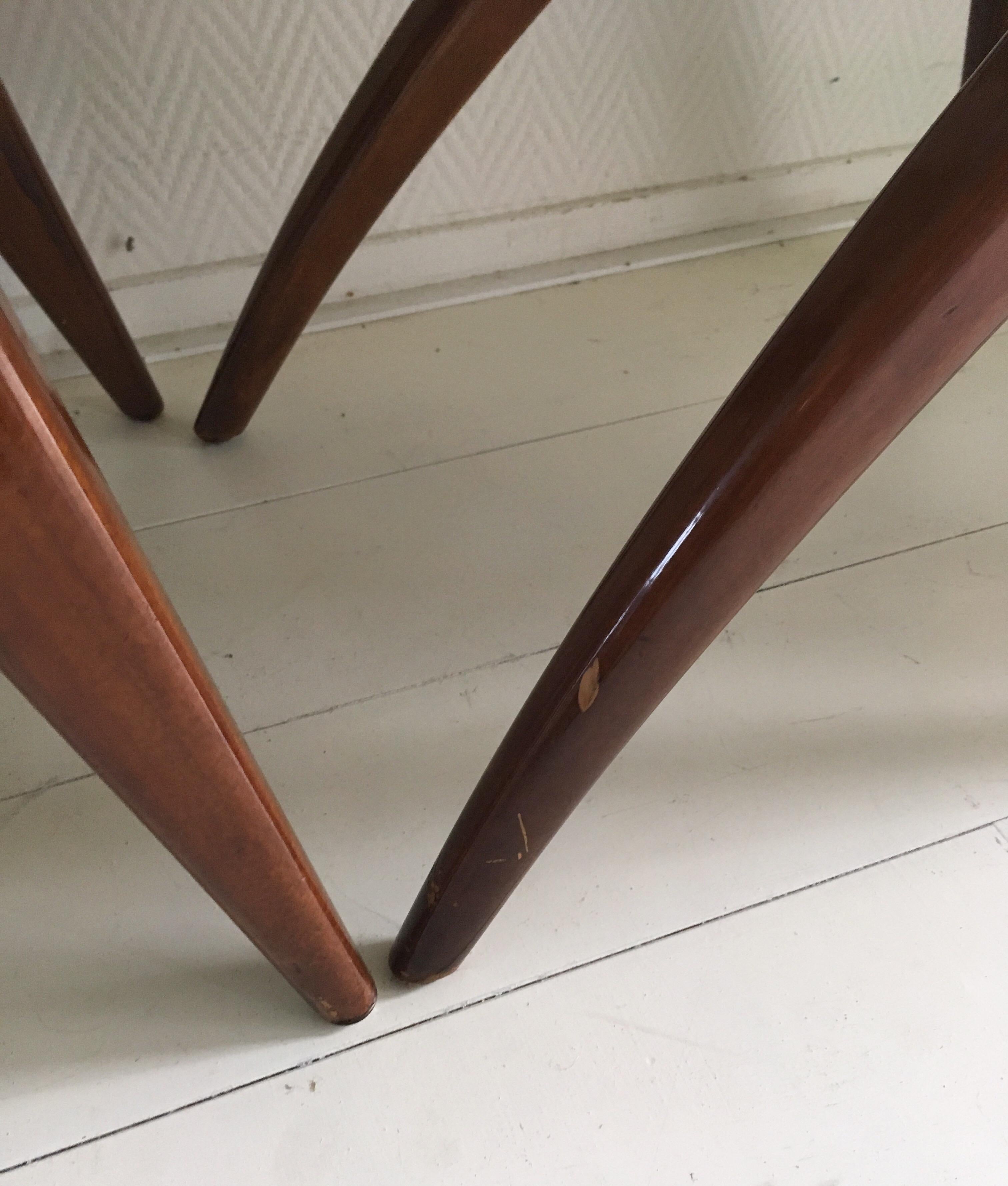 Midcentury Set of four Dining Chairs, Model Swing by CJ van Os Culemborg For Sale 2