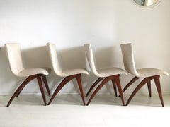 Midcentury Set of four Dining Chairs, Model Swing by CJ van Os Culemborg