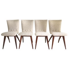 Retro Midcentury Set of four Dining Chairs, Model Swing by CJ van Os Culemborg