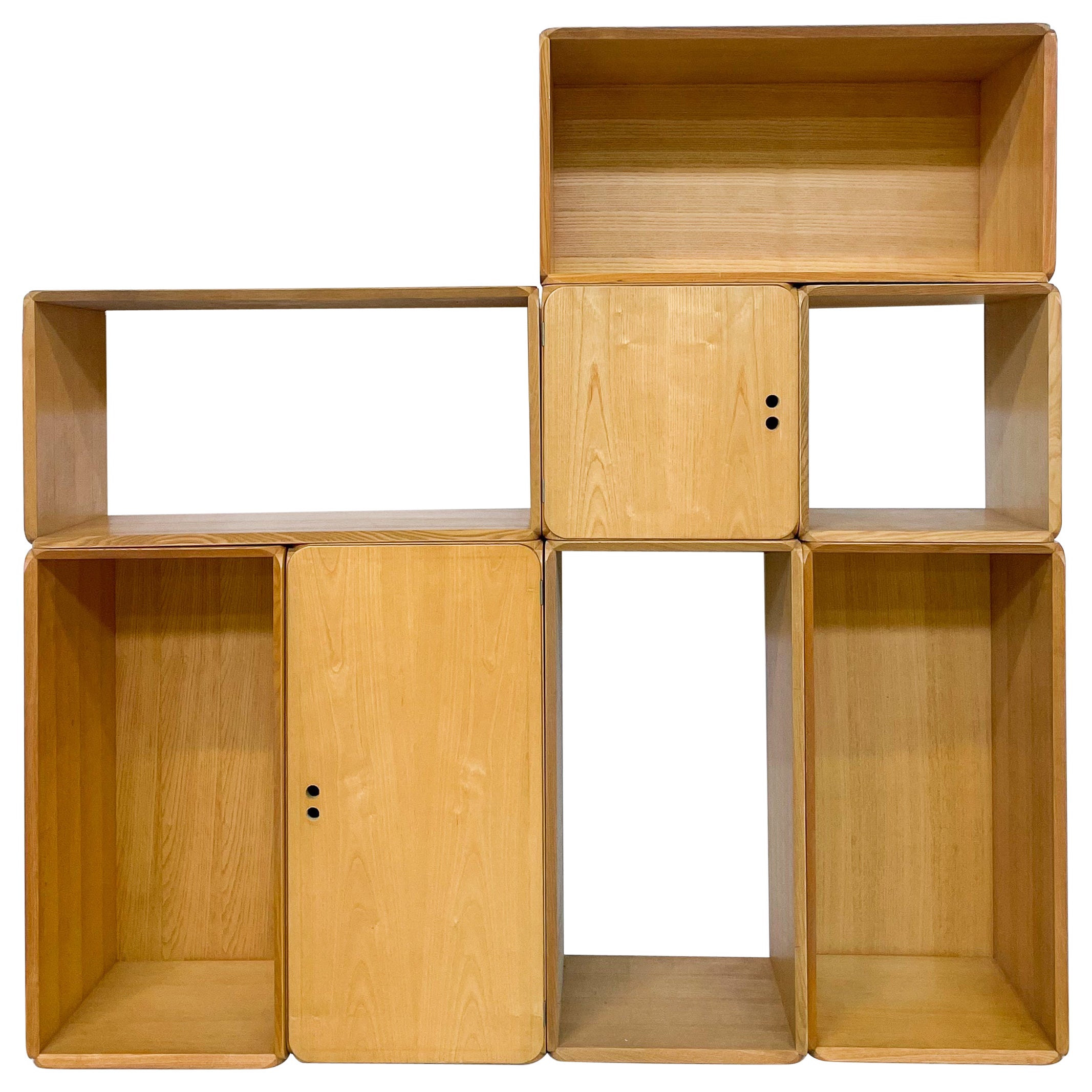 Ensemble de cubes modulaires en bois de Derk Jan De Vries, Italie, années 1960