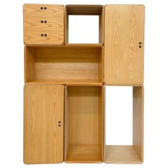 Modulares Mid-Century-Set Holzwürfel von Derk Jan de Vries, Italien, 1960er Jahre