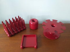 Juego de accesorios de oficina de mediados de siglo Helit diseñado por Walter Zeischegg, años 70
