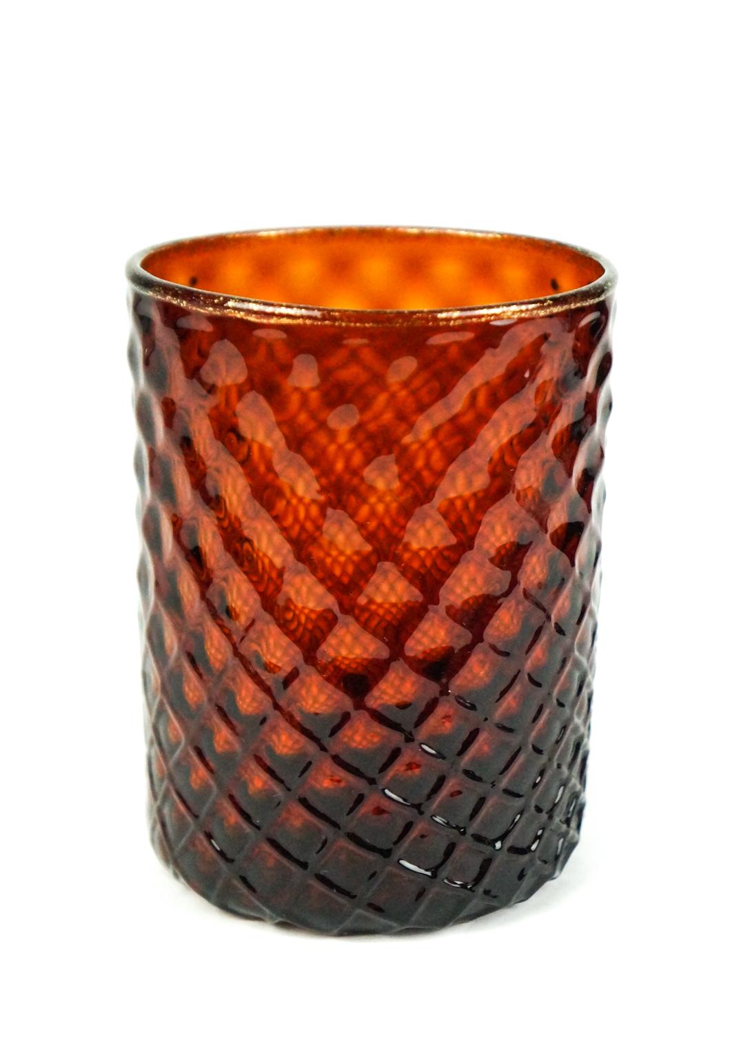 Juego de seis copas de Murano ámbar dorado con jarra, 1990 Hecho a mano en venta