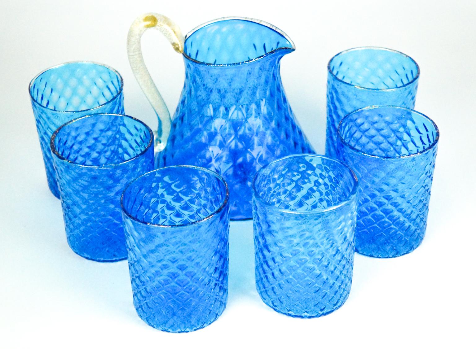 Set di 6 bicchieri e brocca 