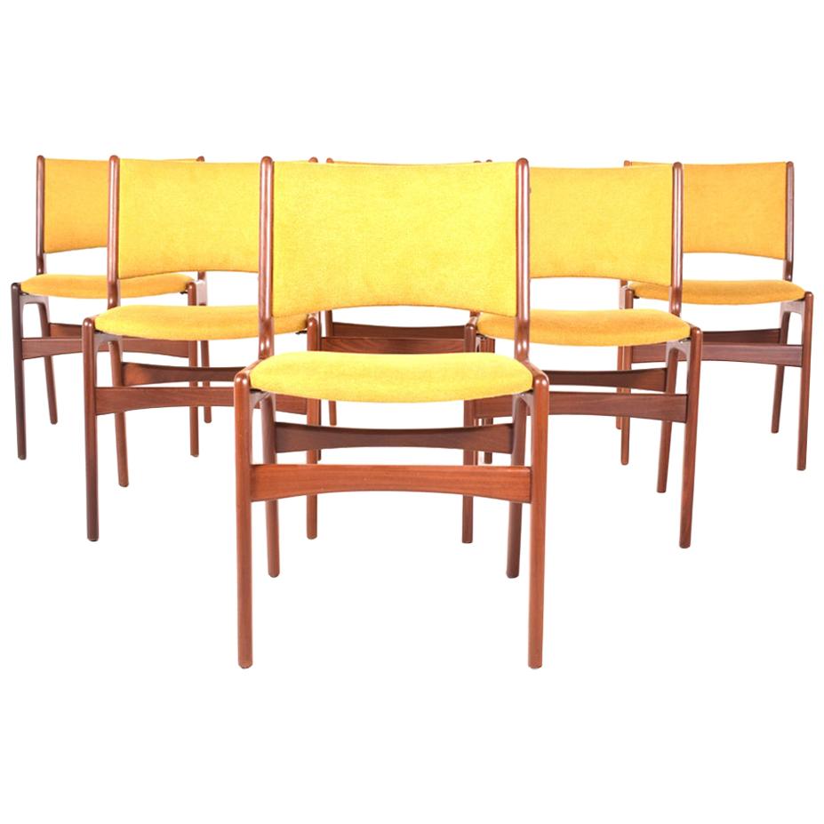 Midcentury Set of Six Teak Dining Chairs, Denmark