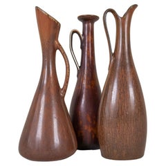 Midcentury Modern Set of 3 Ceramic Pieces Rörstrand Gunnar Nylund Sweden, 1950s
