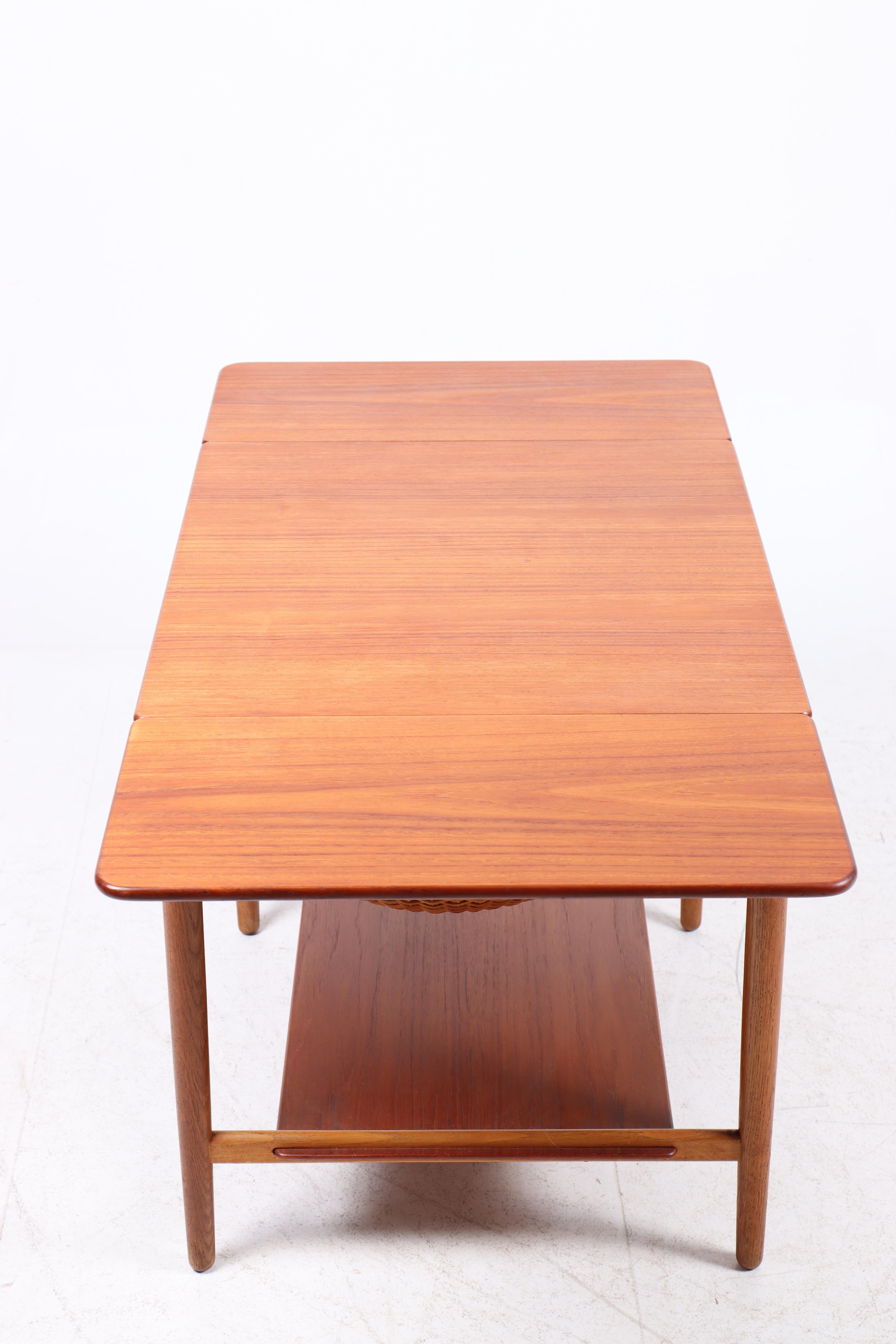 Midcentury Sewing Table Teak and Oak by Wegner, Danish Design, 1950s 2