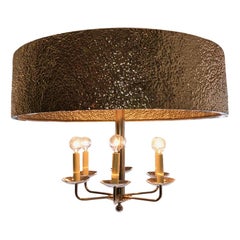 Midcentury Shaded Chandelier