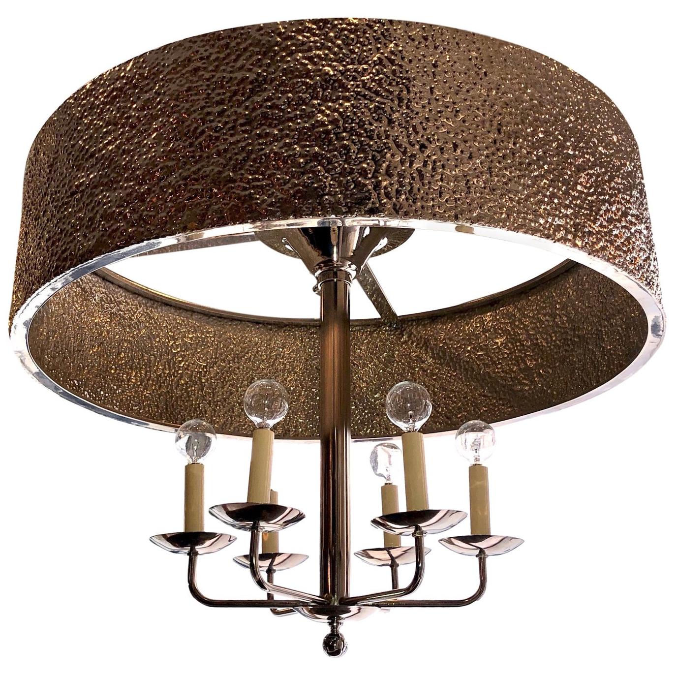 Lustre à abat-jour du milieu du siècle