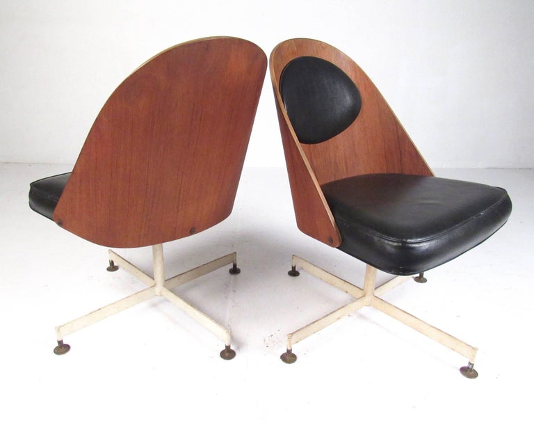 Shell Back Swivel Chair Midcentury Shell Back Swivel Desk Chair For Sale at 1stDibs