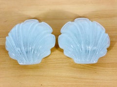 Midcentury Shell Wall Lamps by Glashütte Limburg, 1960s