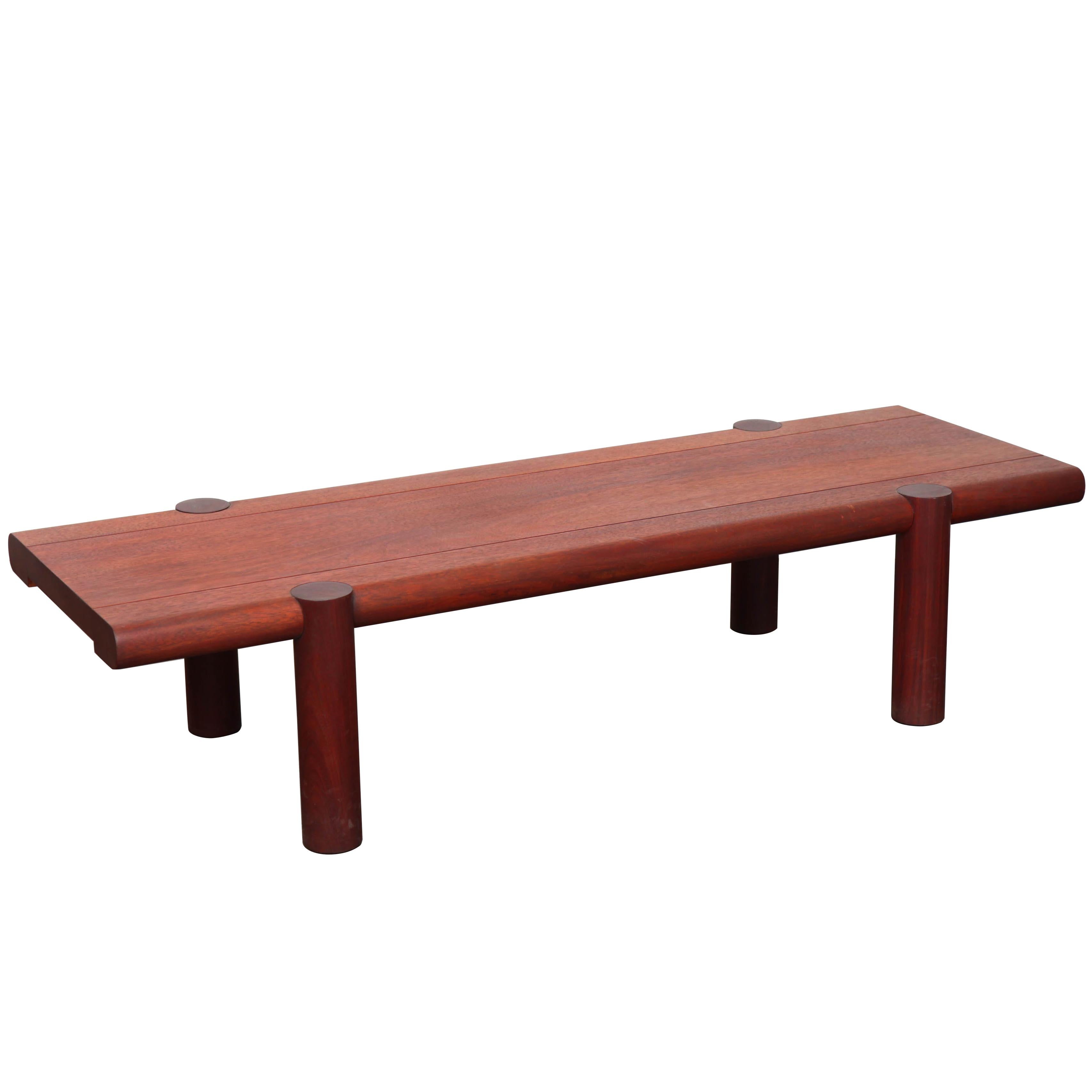 Midcentury Sherrill Broudy Solid Mahogany Coffee Table