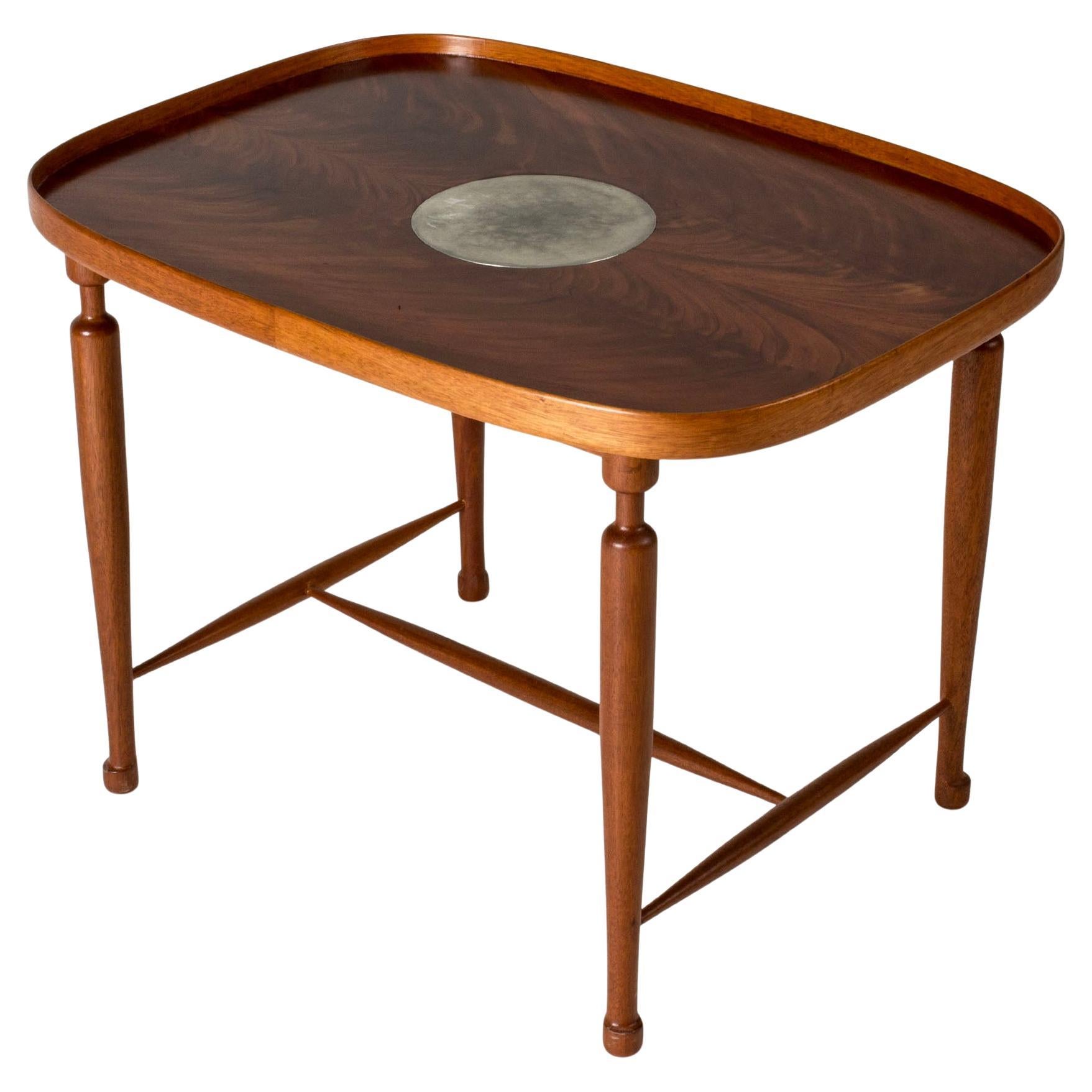 Midcentury Mahogany Side Table by Josef Frank, Svenskt Tenn, Sweden, 1950s