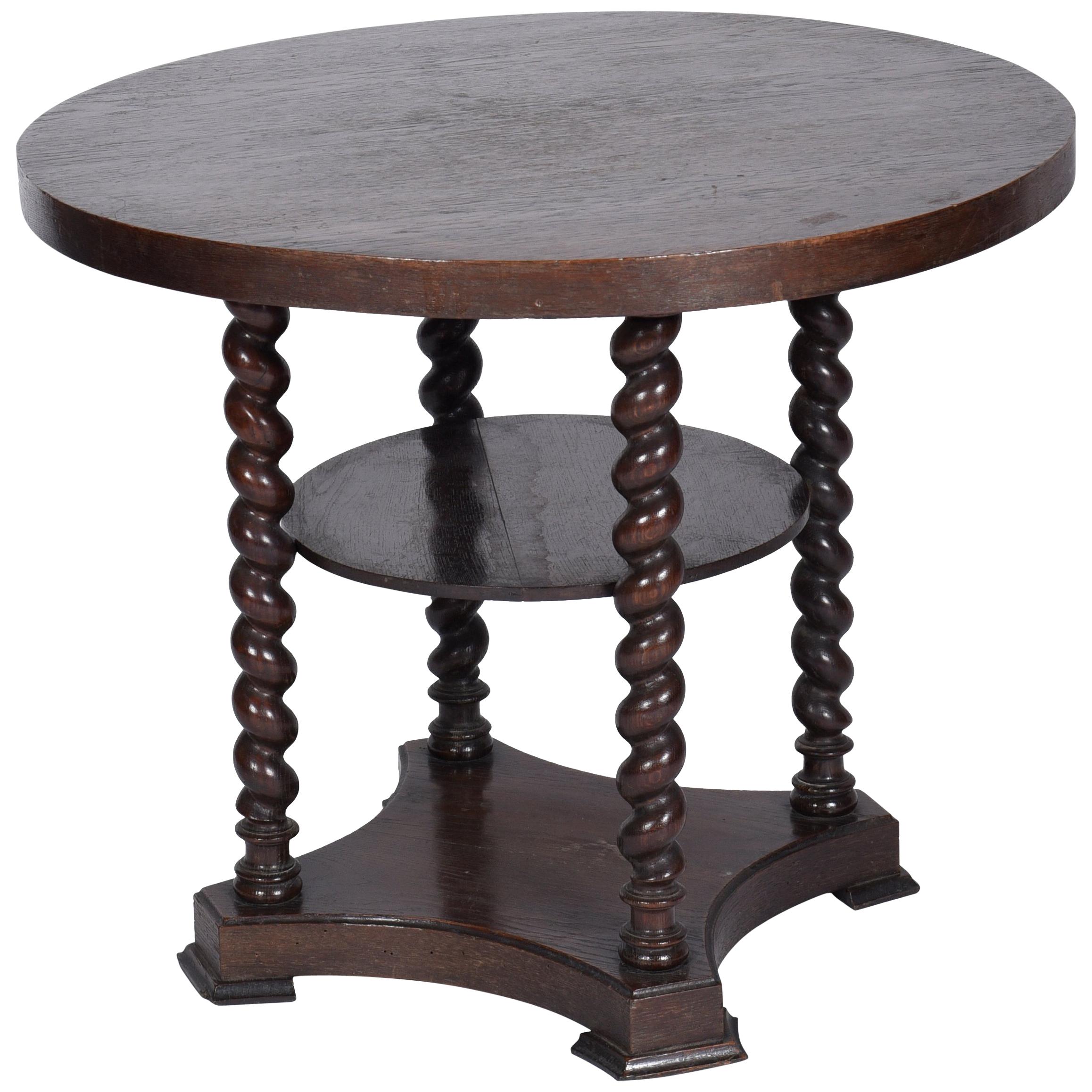 Midcentury Side Table in Oak, 19th Century