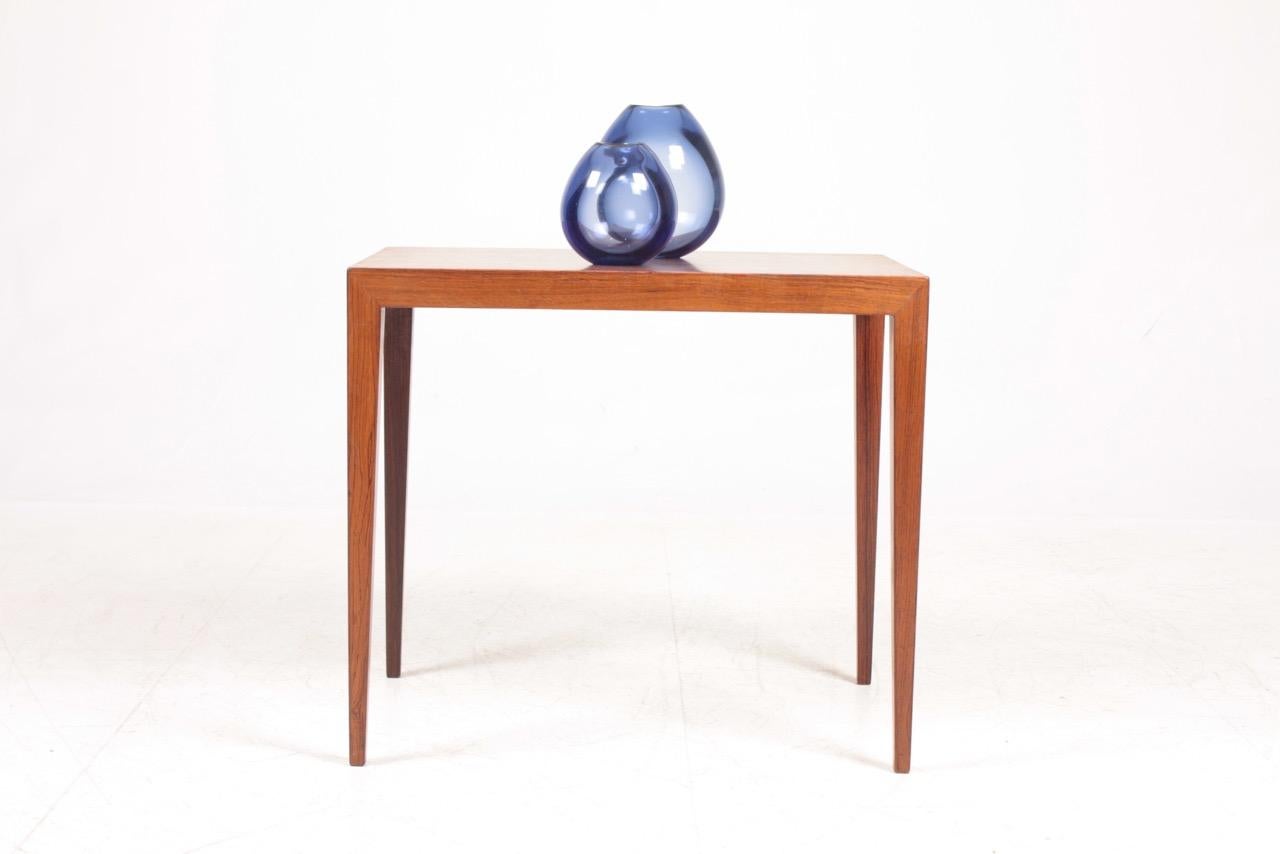 Scandinavian Modern Midcentury Side Table in Rosewood by Haslev, Danish Design, 1960s For Sale