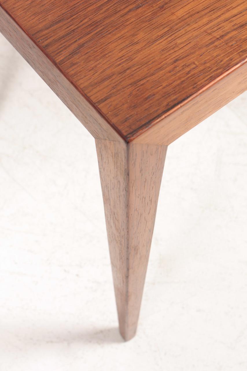 Midcentury Side Table in Rosewood by Haslev, Danish Design, 1960s In Good Condition For Sale In Lejre, DK